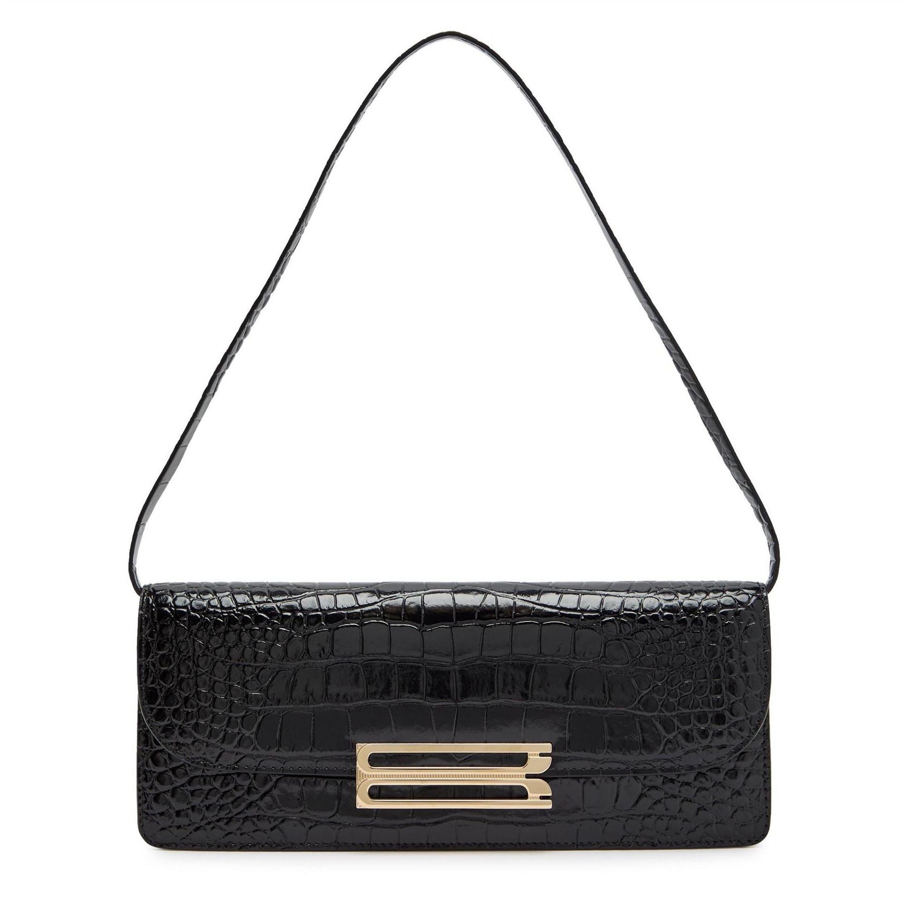 Victoria Beckham East West Clutch Croc E