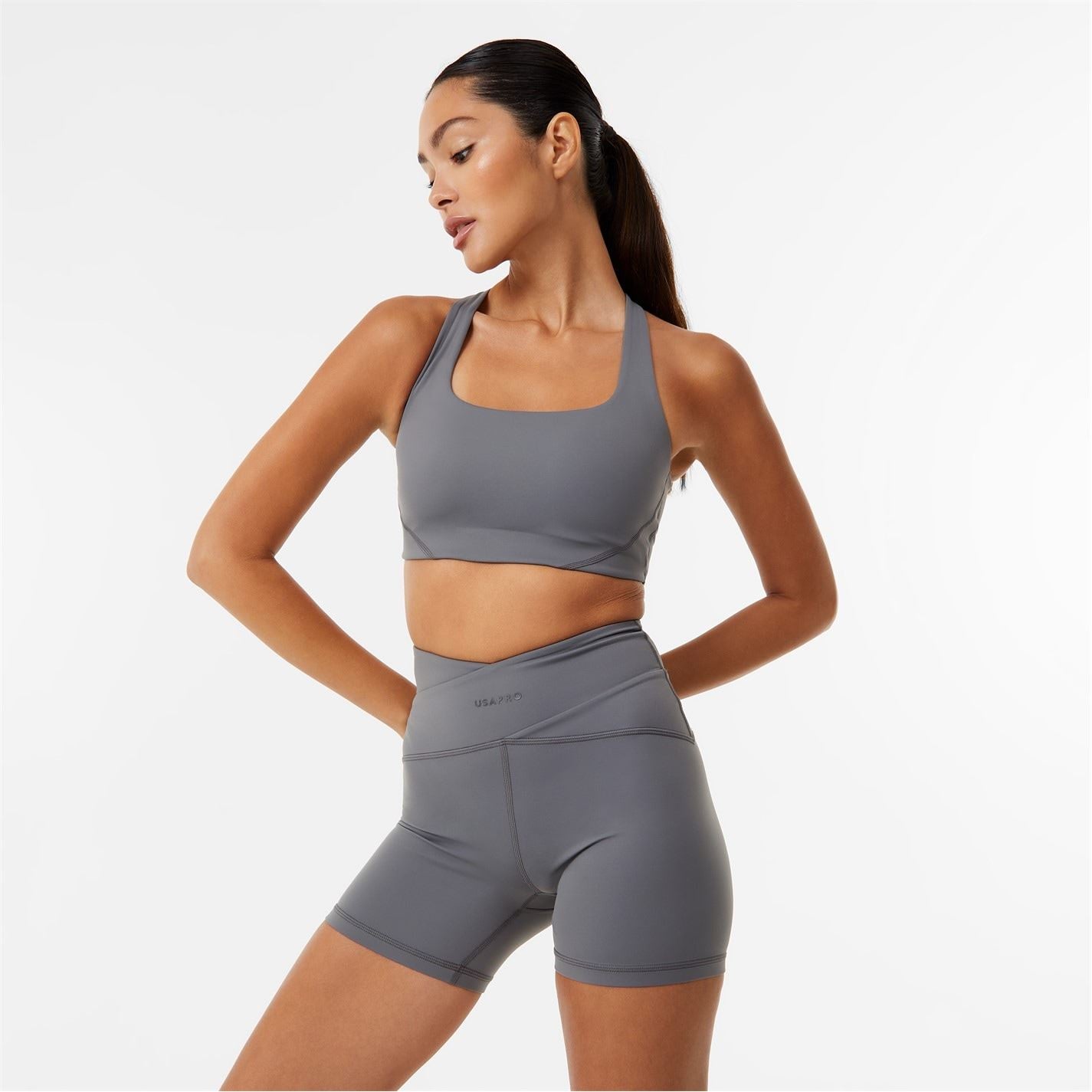 USA Pro Sophie Habboo Wrap Slim Fit Shorts