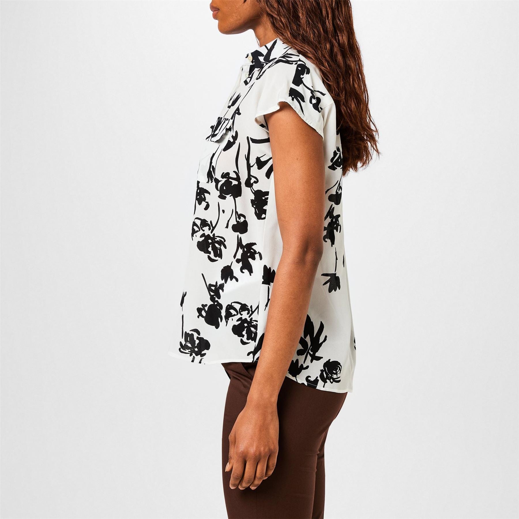 Marella Floral Print Short Sleeve Patterned Shirt