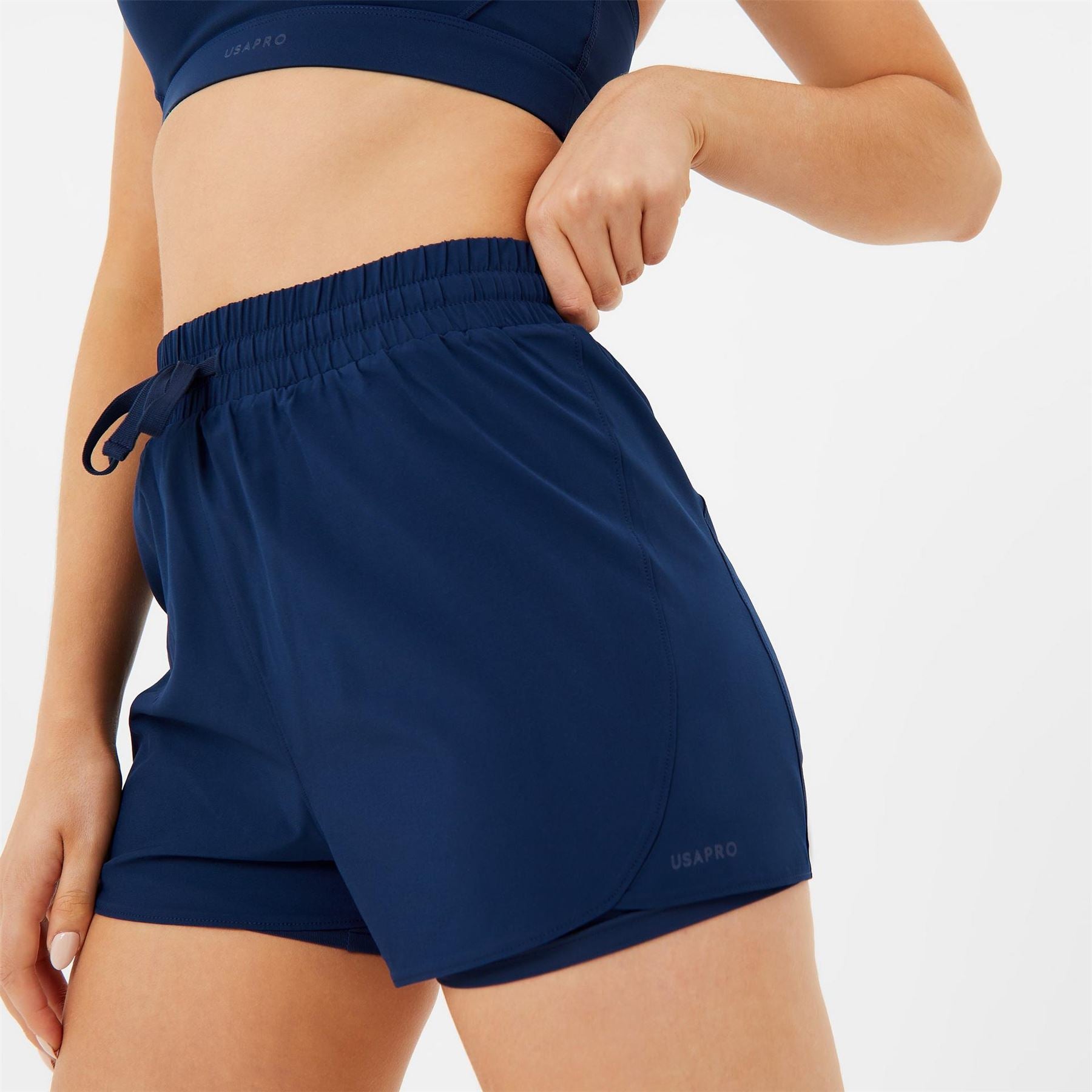 USA Pro Womens 2 In 1 Runner Shorts