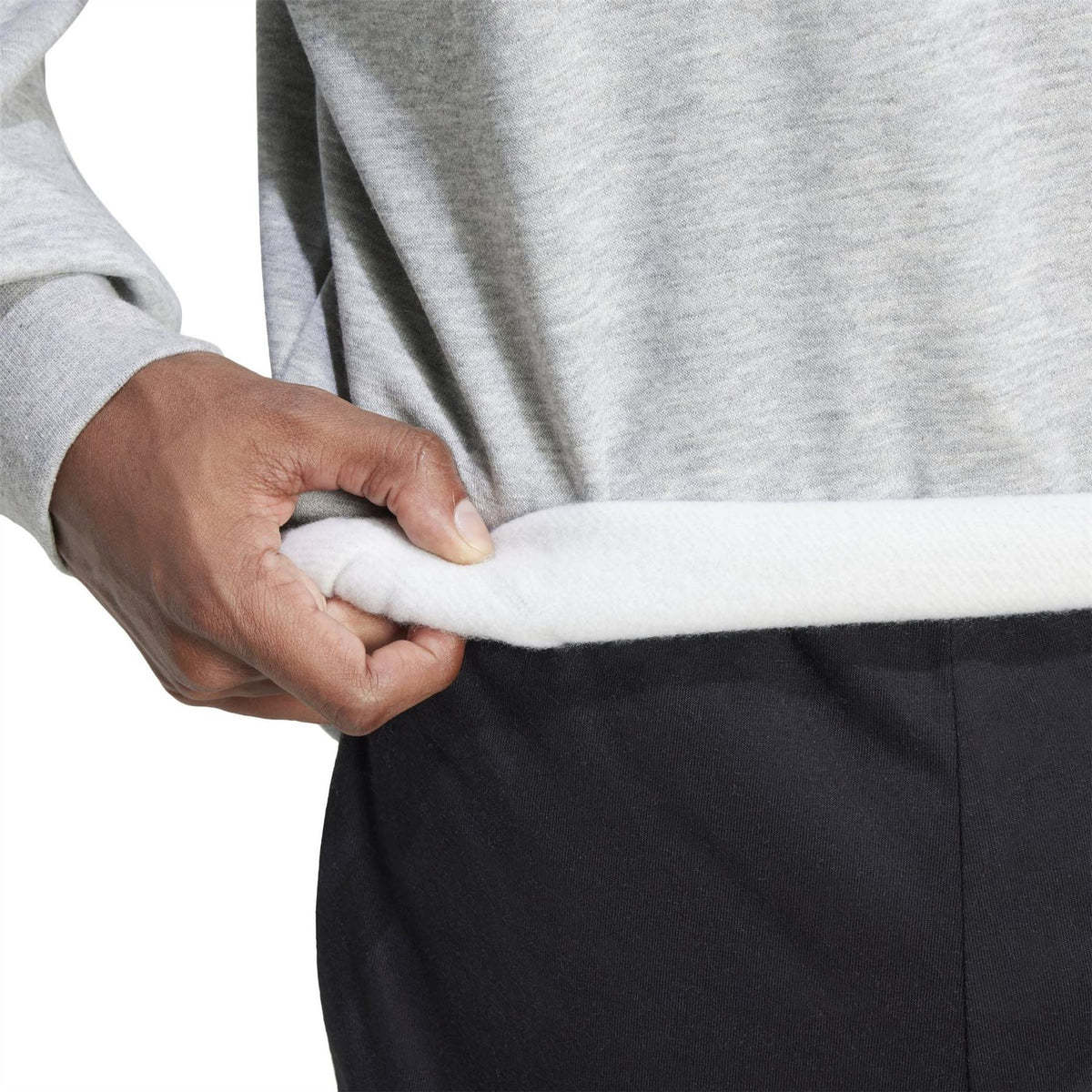 adidas Mens Essentials Crew 3 Stripes Pullover Sweatshirt
