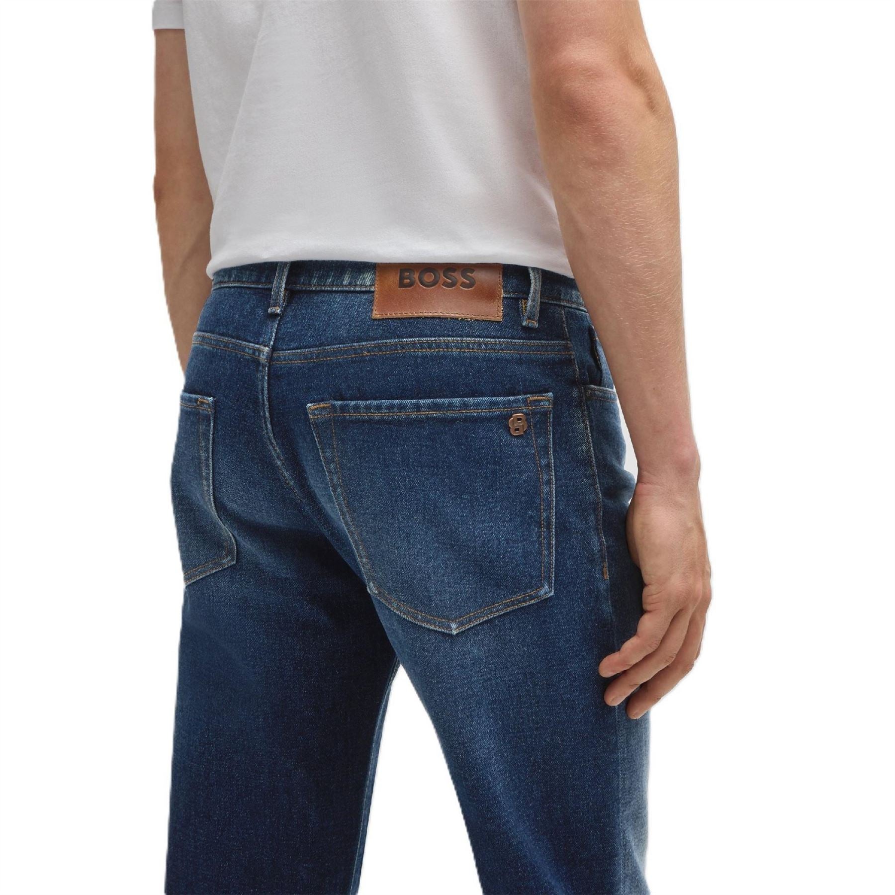 Boss Mid Rise Slim Fit Five Pocket Jeans