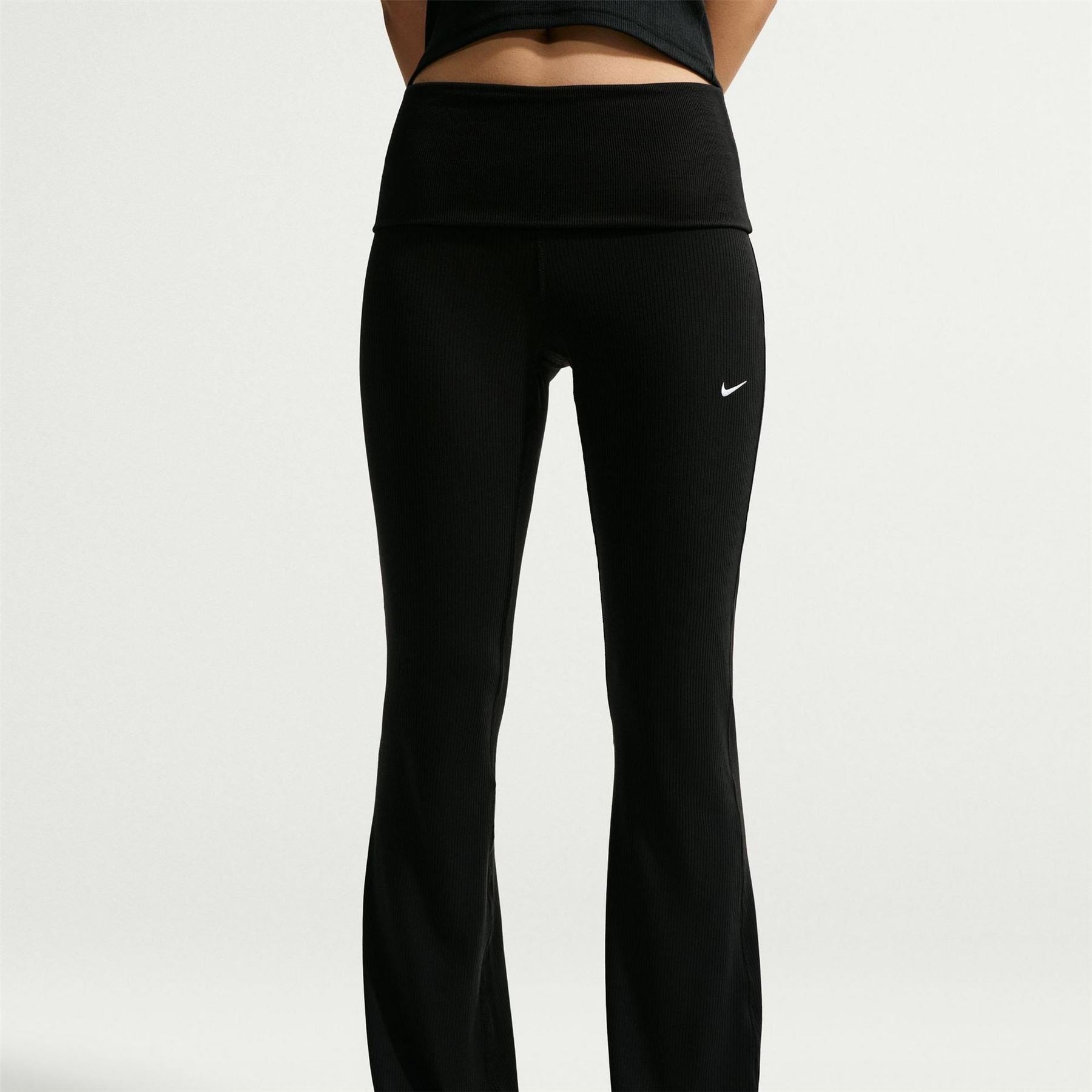 Nike Ribbed Low Rise Flared Yoga Pants