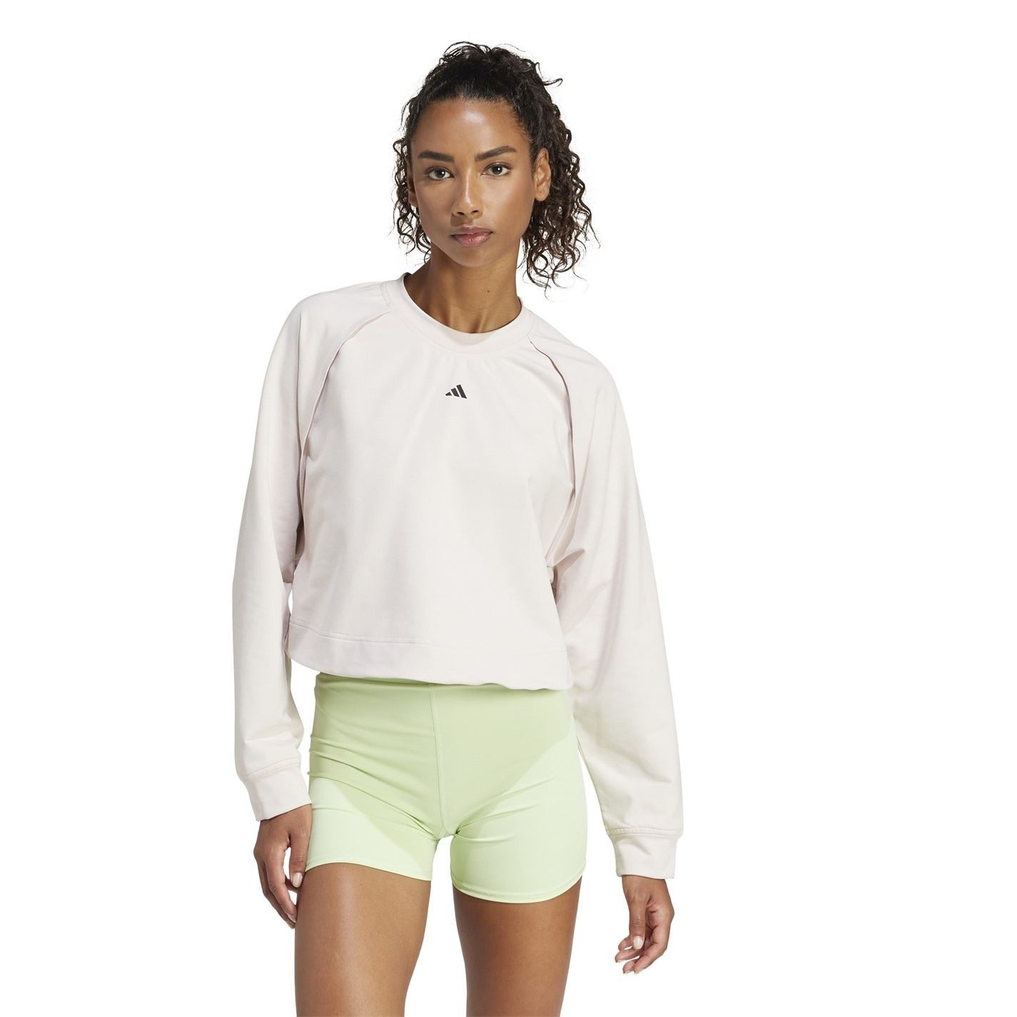 adidas Cropped Crew Neck Relaxed Fit Sweatshirt
