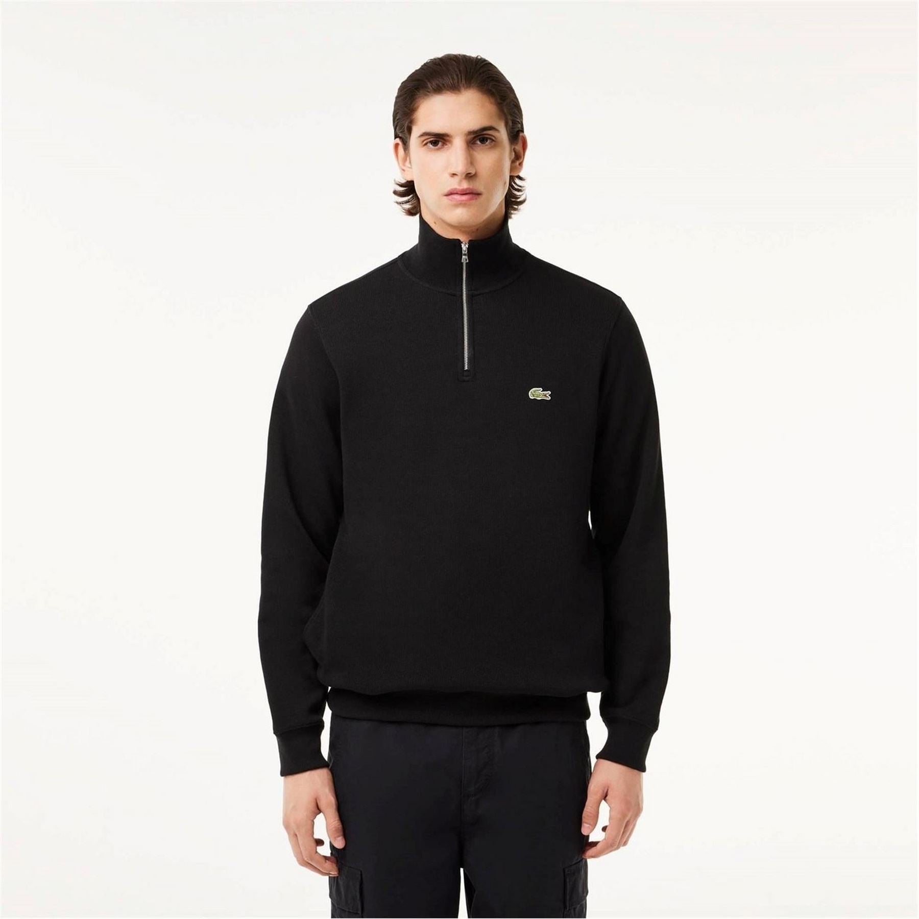 Lacoste Quarter Zip Fleece Top