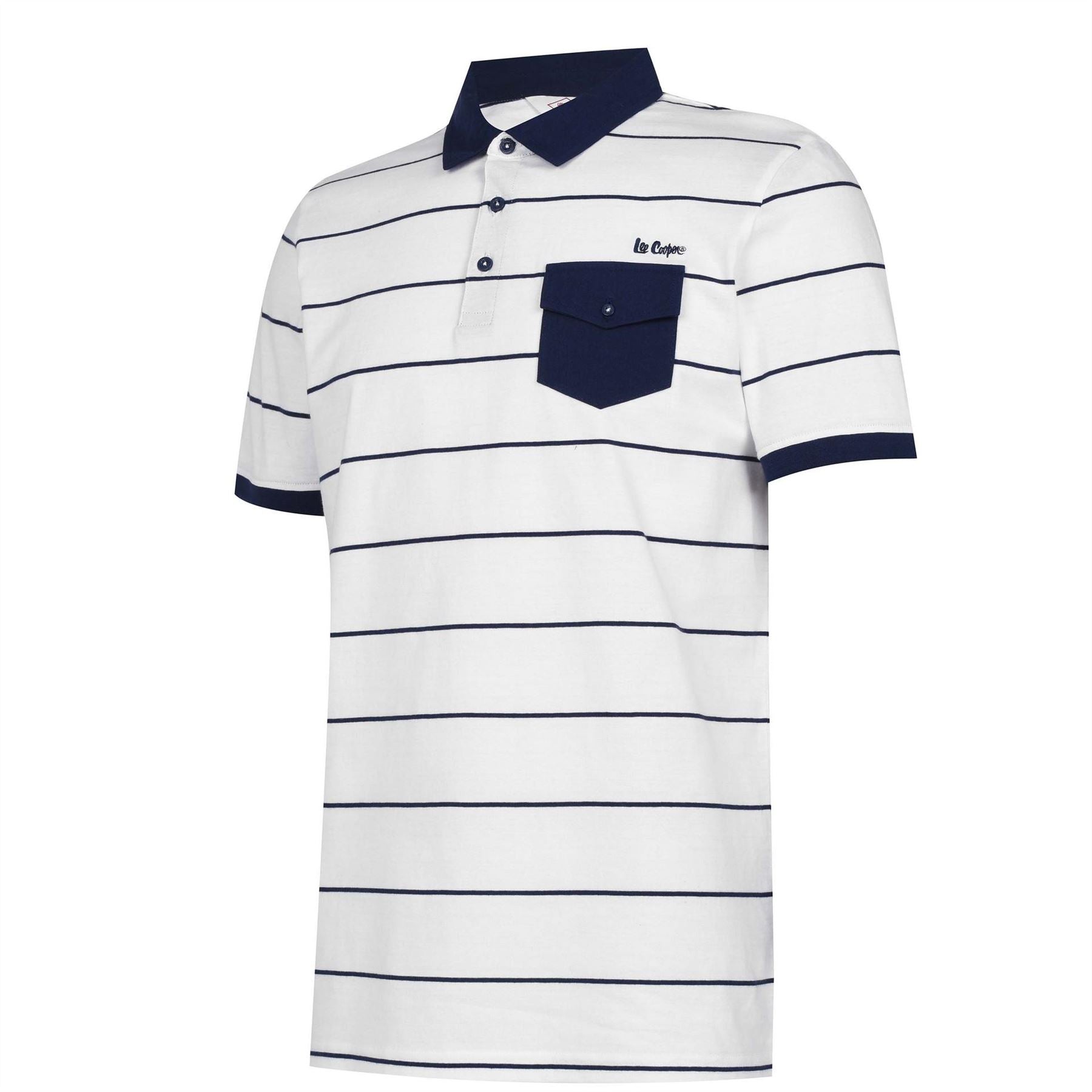 Lee Cooper Mens Stripe Polo