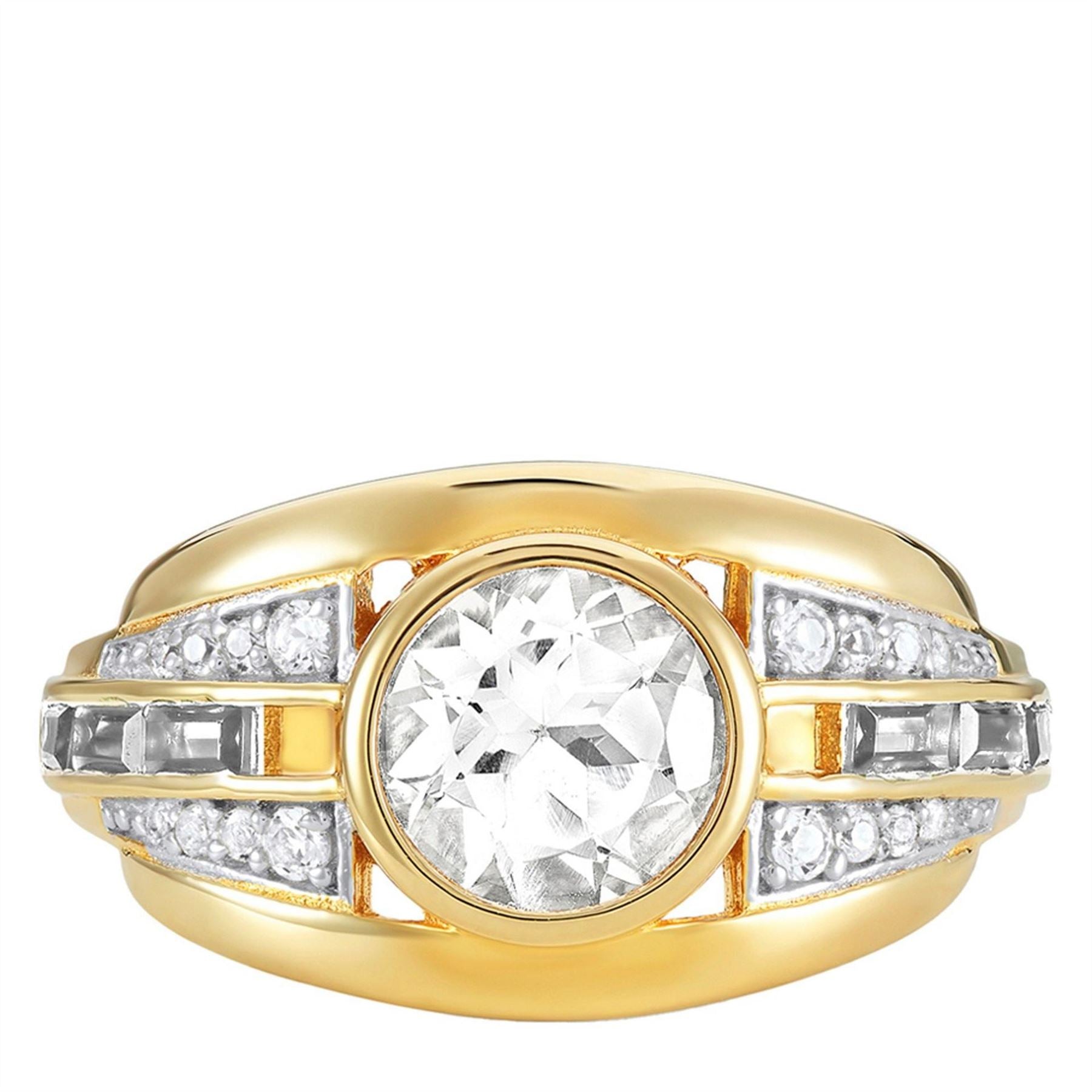 V Jewellery Ring In White