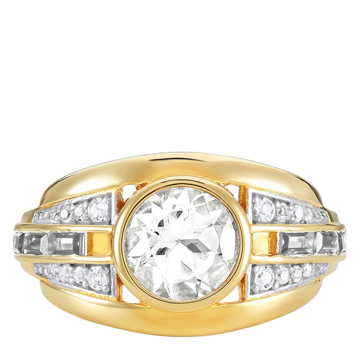 V Jewellery Ring In White