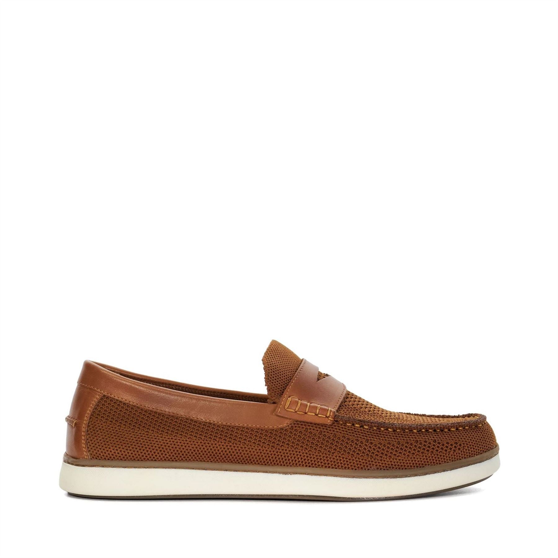 Dune London Textured Moc Toe Penny Loafers