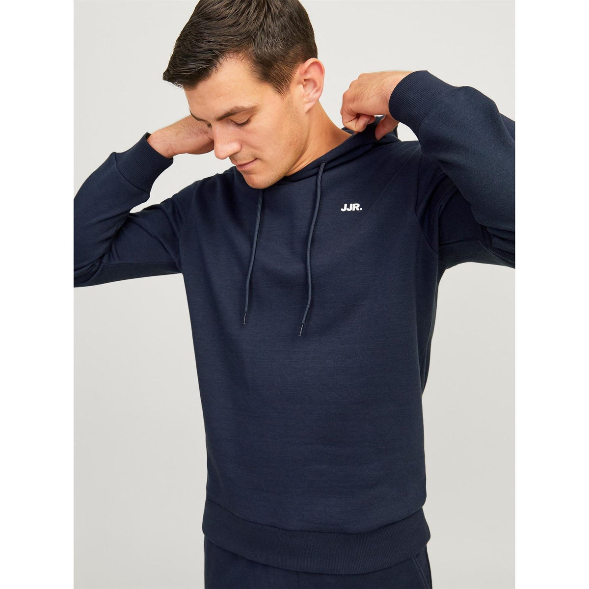 JJ Rebel Long Sleeve Logo Print Hooded Sweatshirt