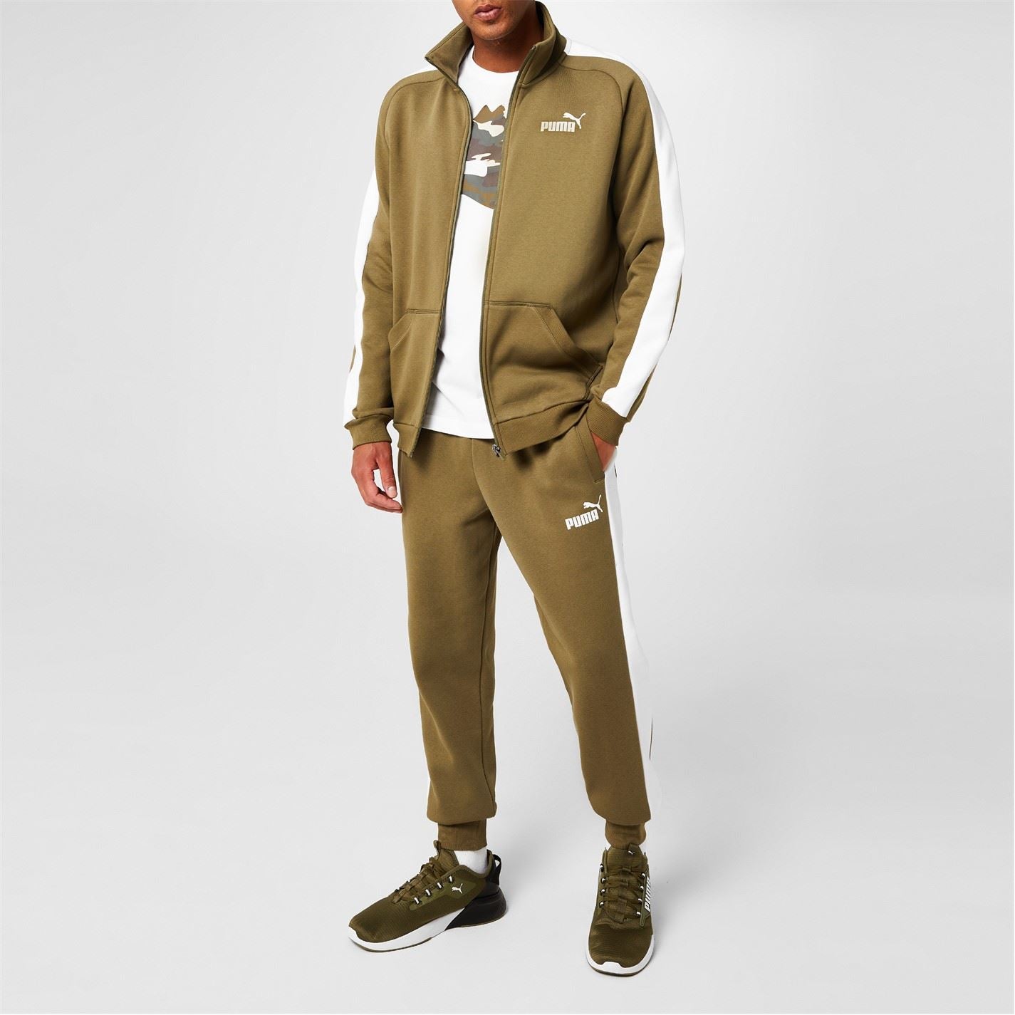 Puma Mens Clean Fleece Tracksuit