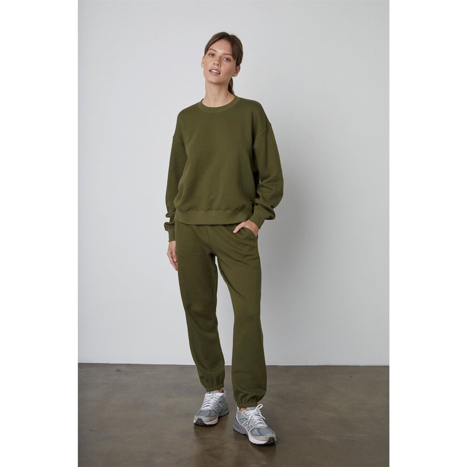 Velvet by Graham and Spencer Corefleece Relaxed Fit Drop Shoulder Long Sleeve Sweatshirt