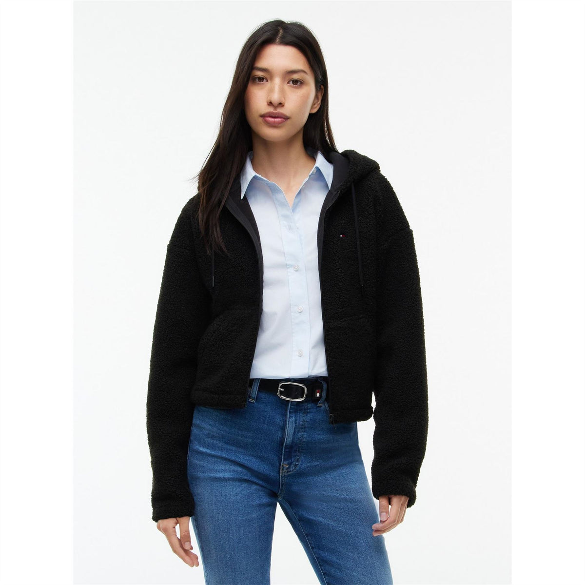 Tommy Jeans Teddy Hoody Jacket Ld64