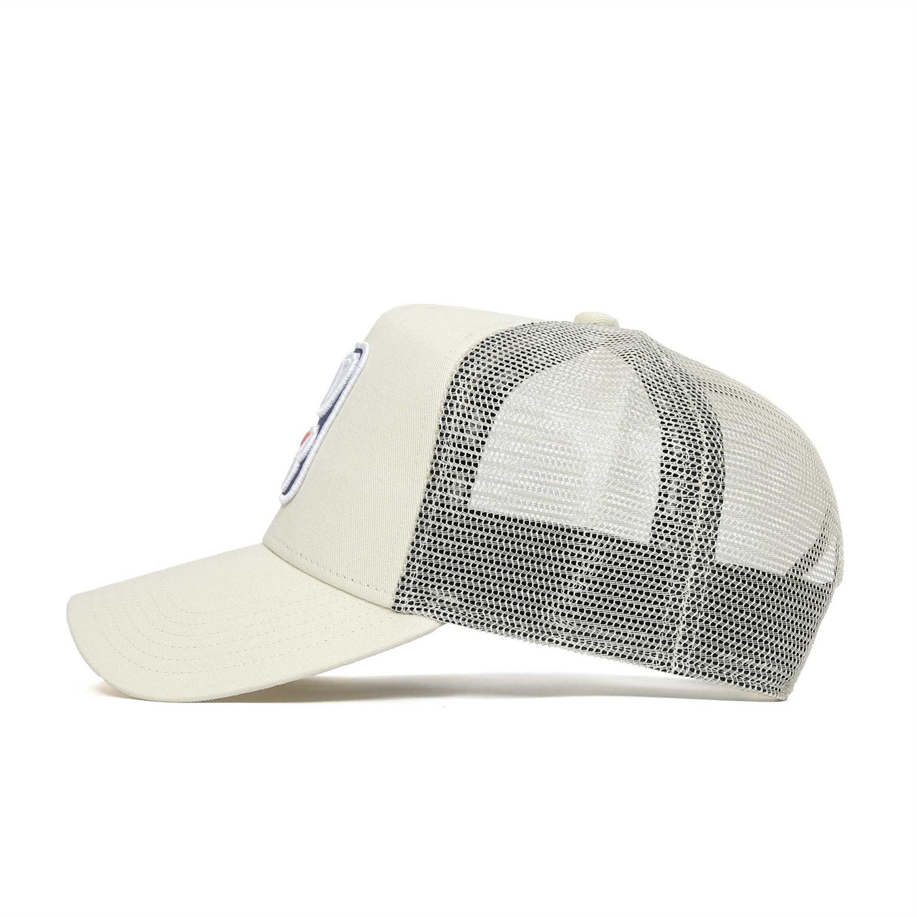 Societe Noir Lettering Pre Curved Brim Trucker Cap With Logo