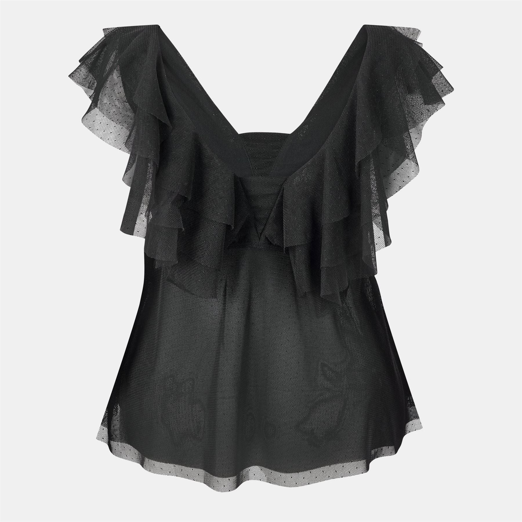 Ted Baker Waterfall Neck Puff Sleeve Top