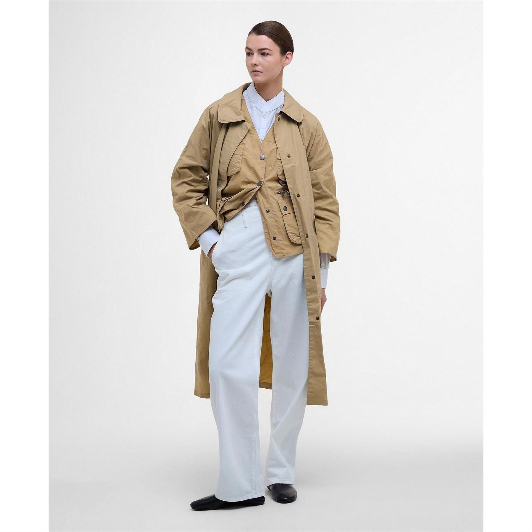 Barbour Lizzy Showerproof Waterproof Calf Length Long Sleeve Mac