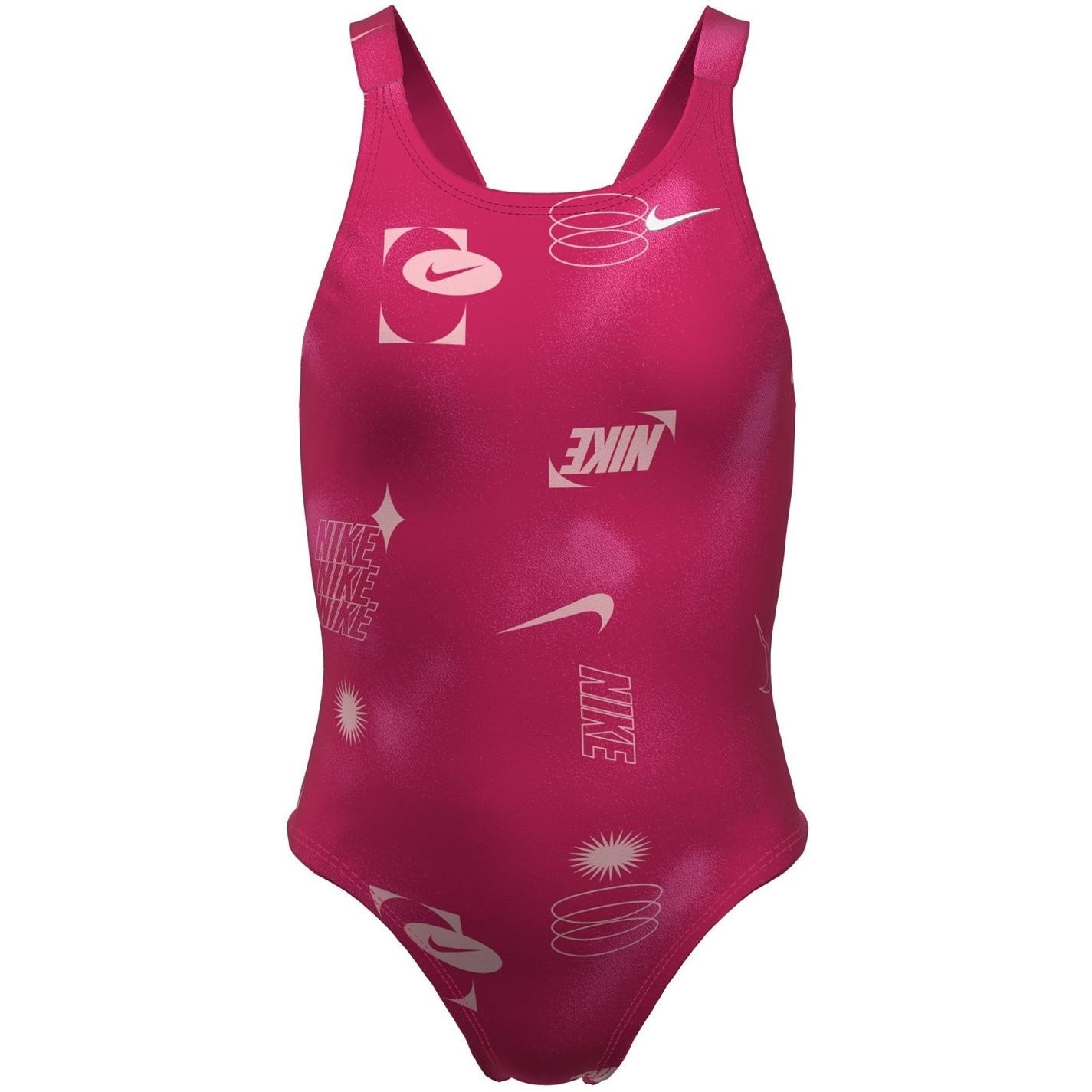 Nike Hydra Strong Fastback Abstract Patterned One-Piece Swimsuit