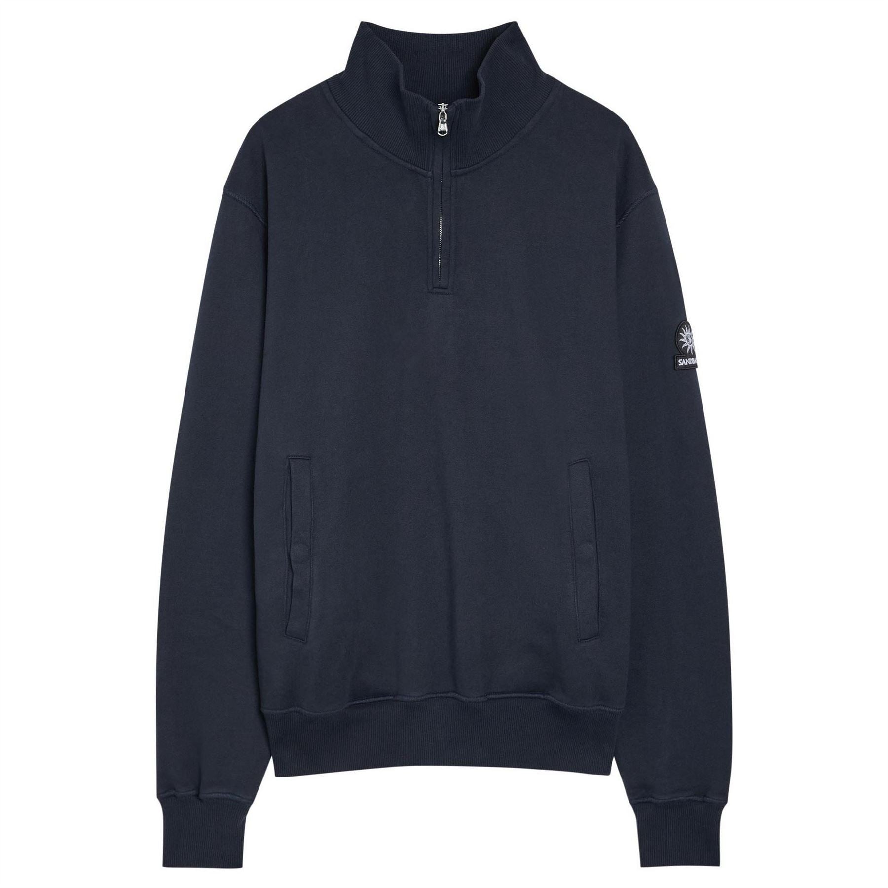 Sandbanks Sweat Quarter Zip Badge