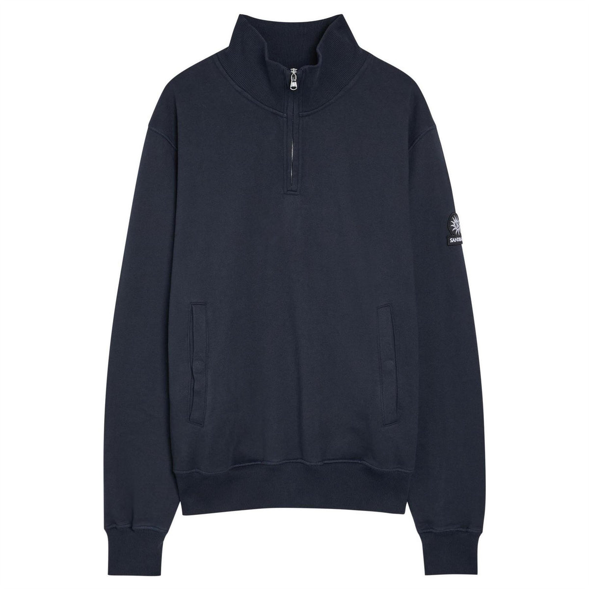 Sandbanks Sweat Quarter Zip Badge