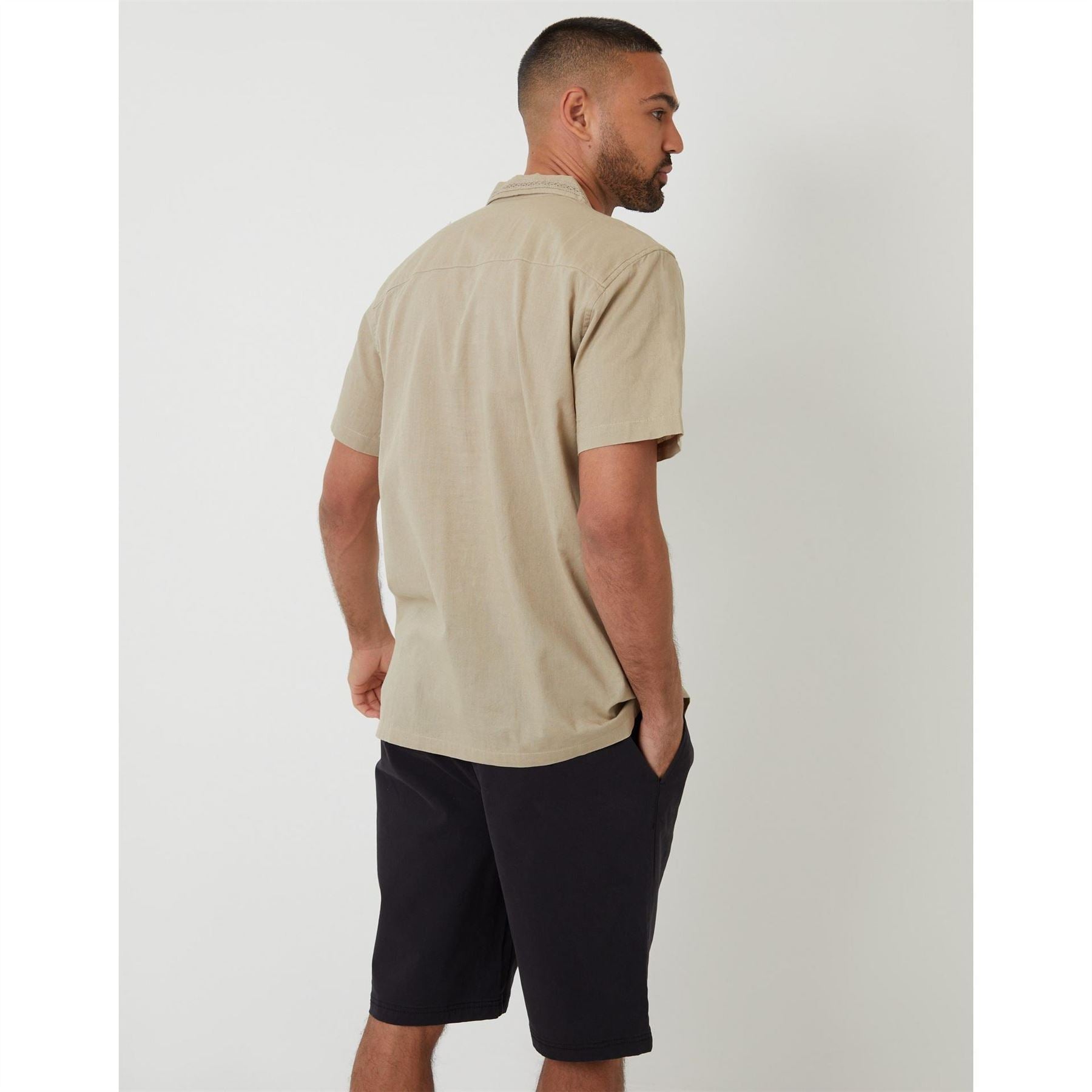 Threadbare Urmston Regular Fit Point Collar Shirt