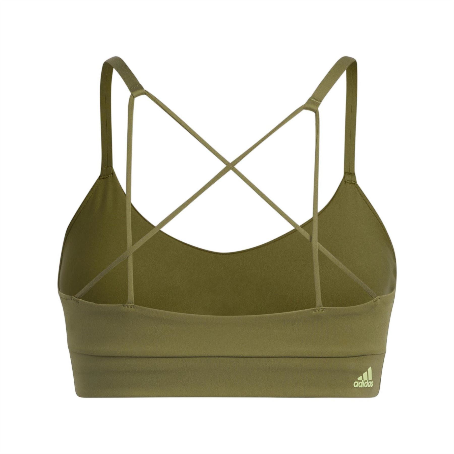adidas Womens Aeroreact Training Light Support Logo Bra W Low Impact Sports