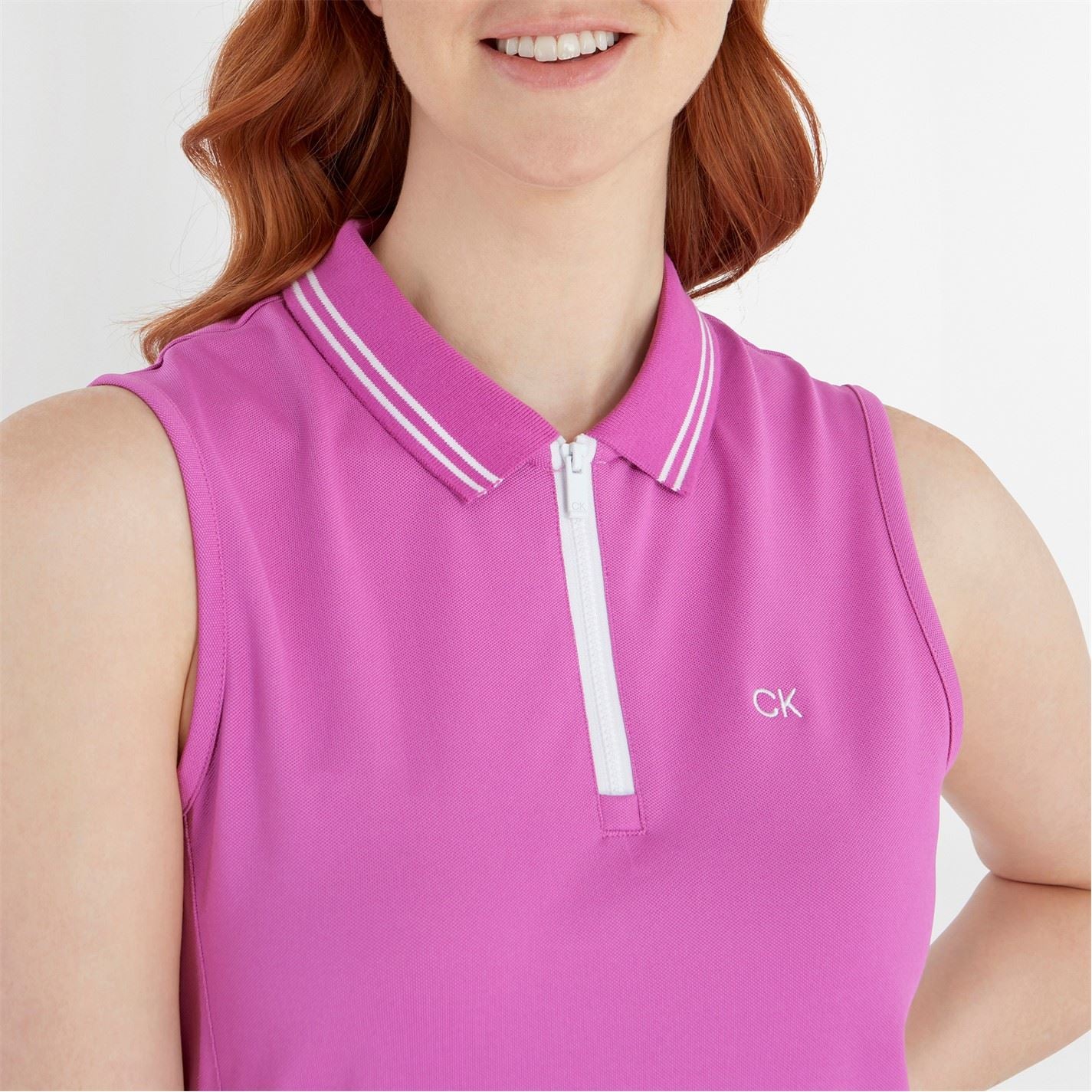 Calvin Klein Golf G Collared Neck Knee Length Shift Dress