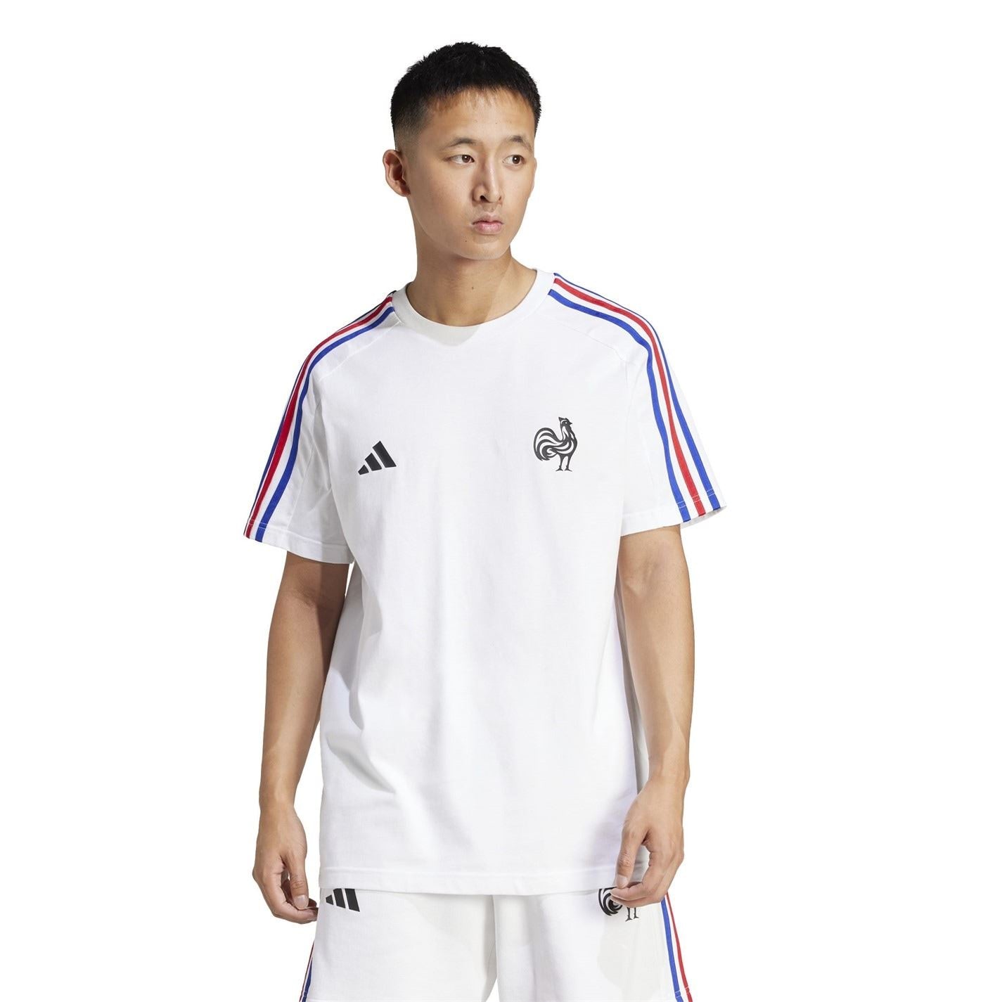 adidas Mens France Essentials 3 Stripes T-Shirt