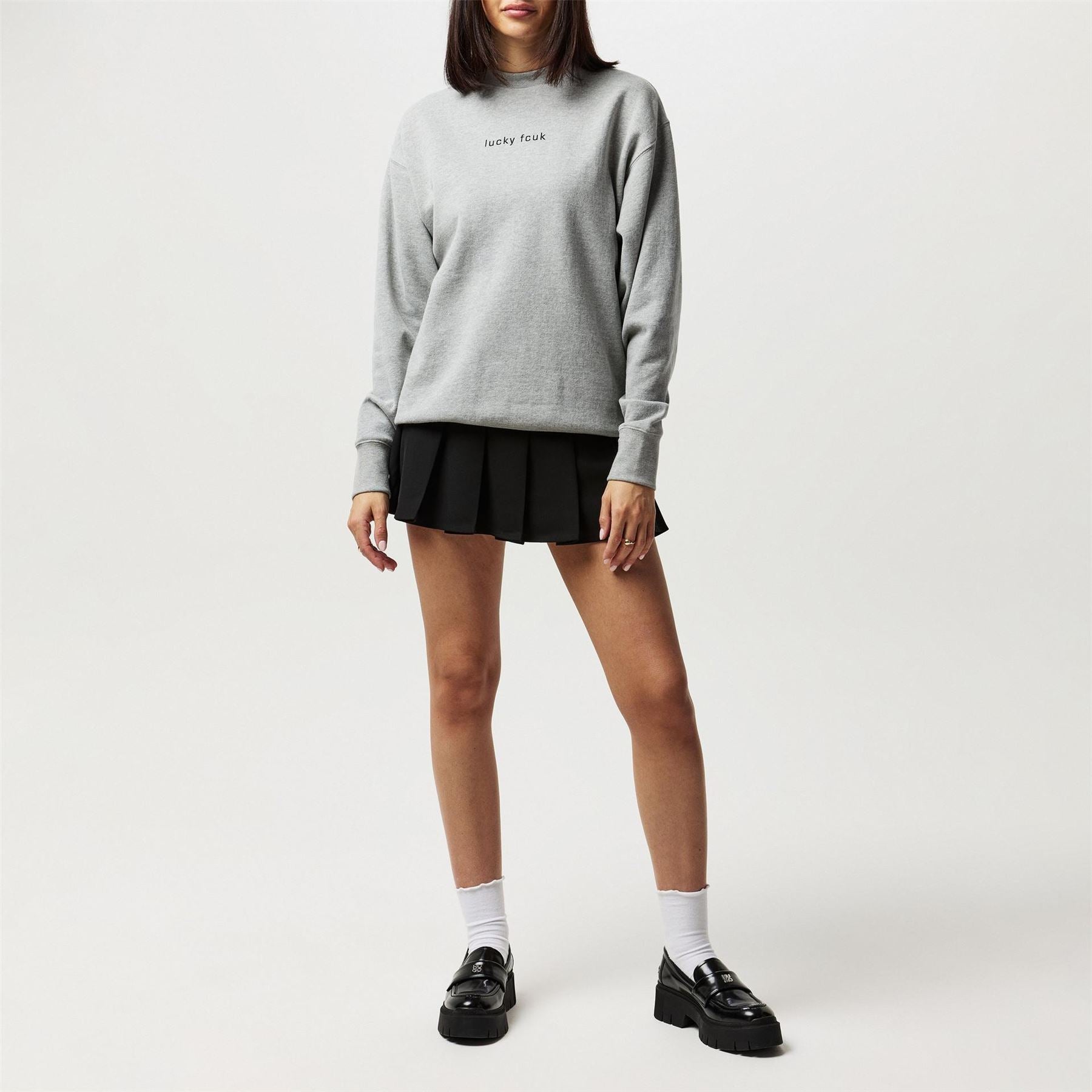 FCUK Crew Neck Lettering Relaxed Sweatshirt