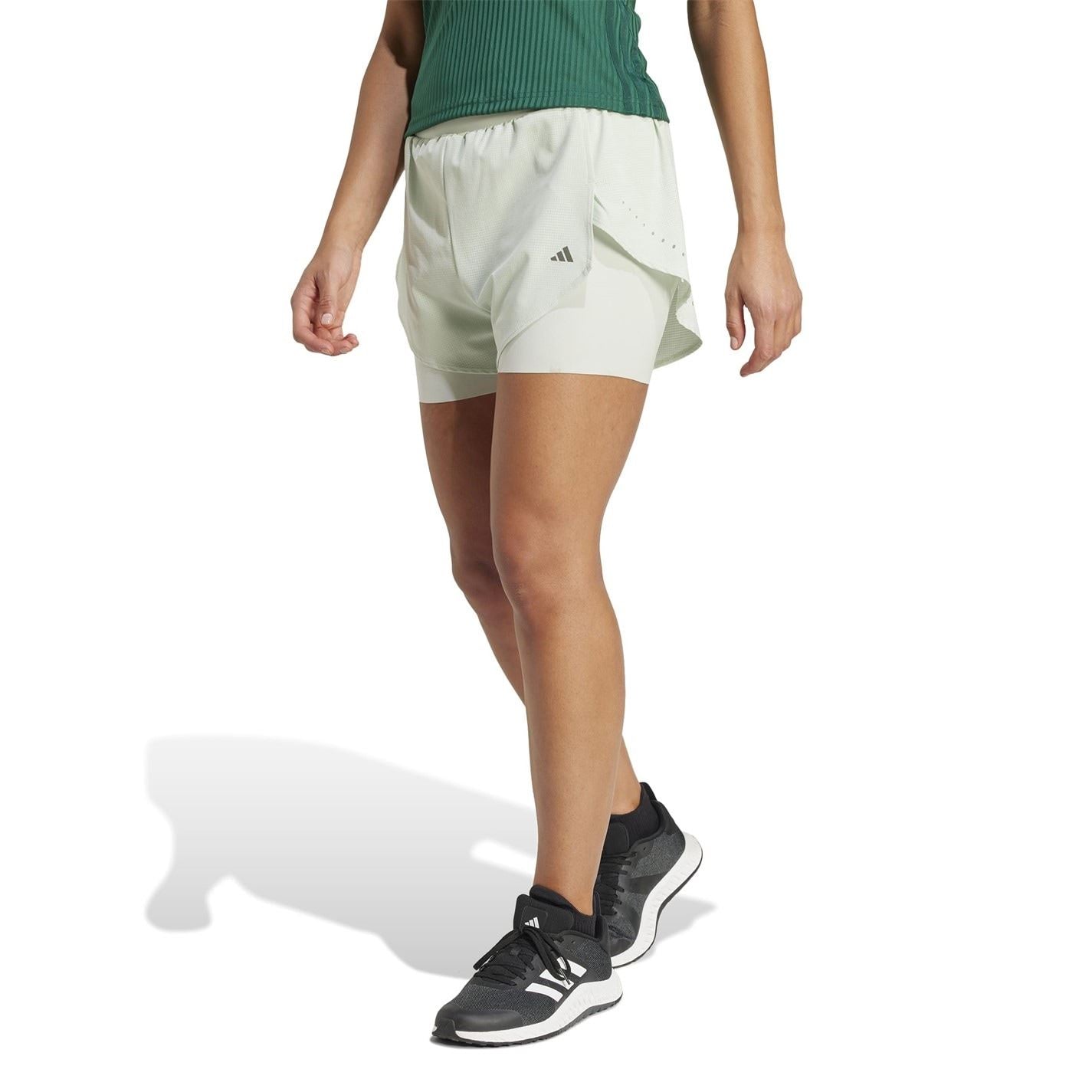 adidas Womens Designed For Training Hiit 2 In 1 Shorts