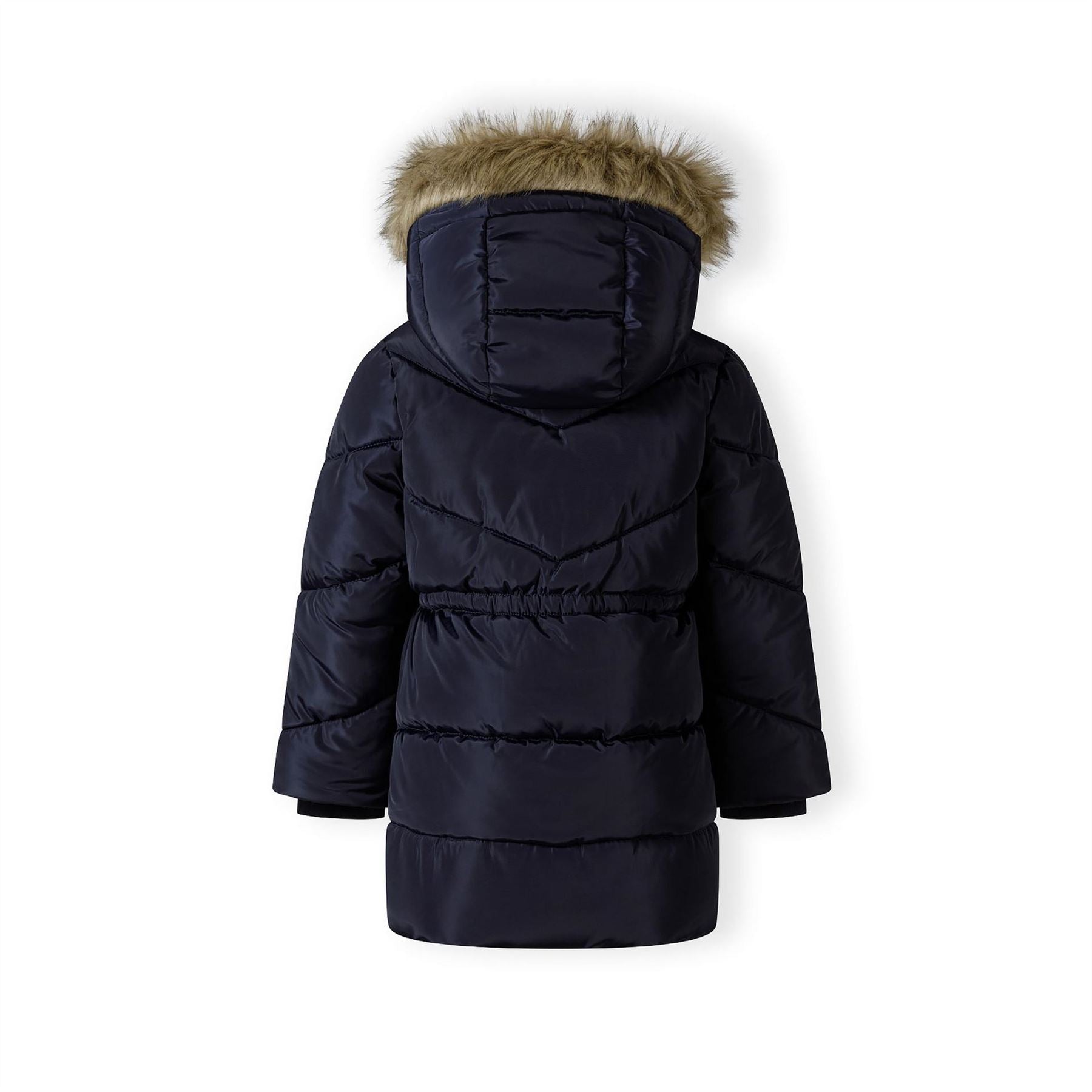 Minoti Girls Winter Coat With Padded Hood Navy