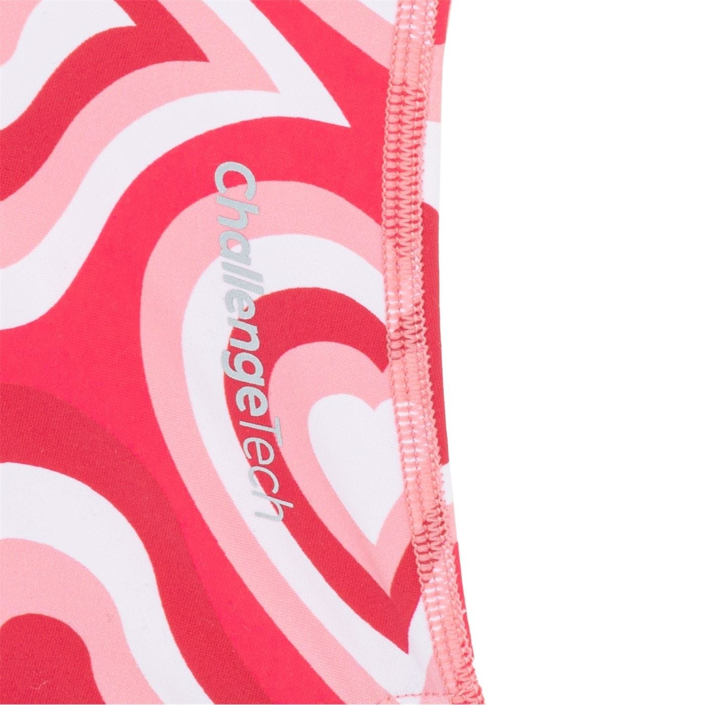 Slazenger Thin Strap Heart Print One-Piece Swimsuit