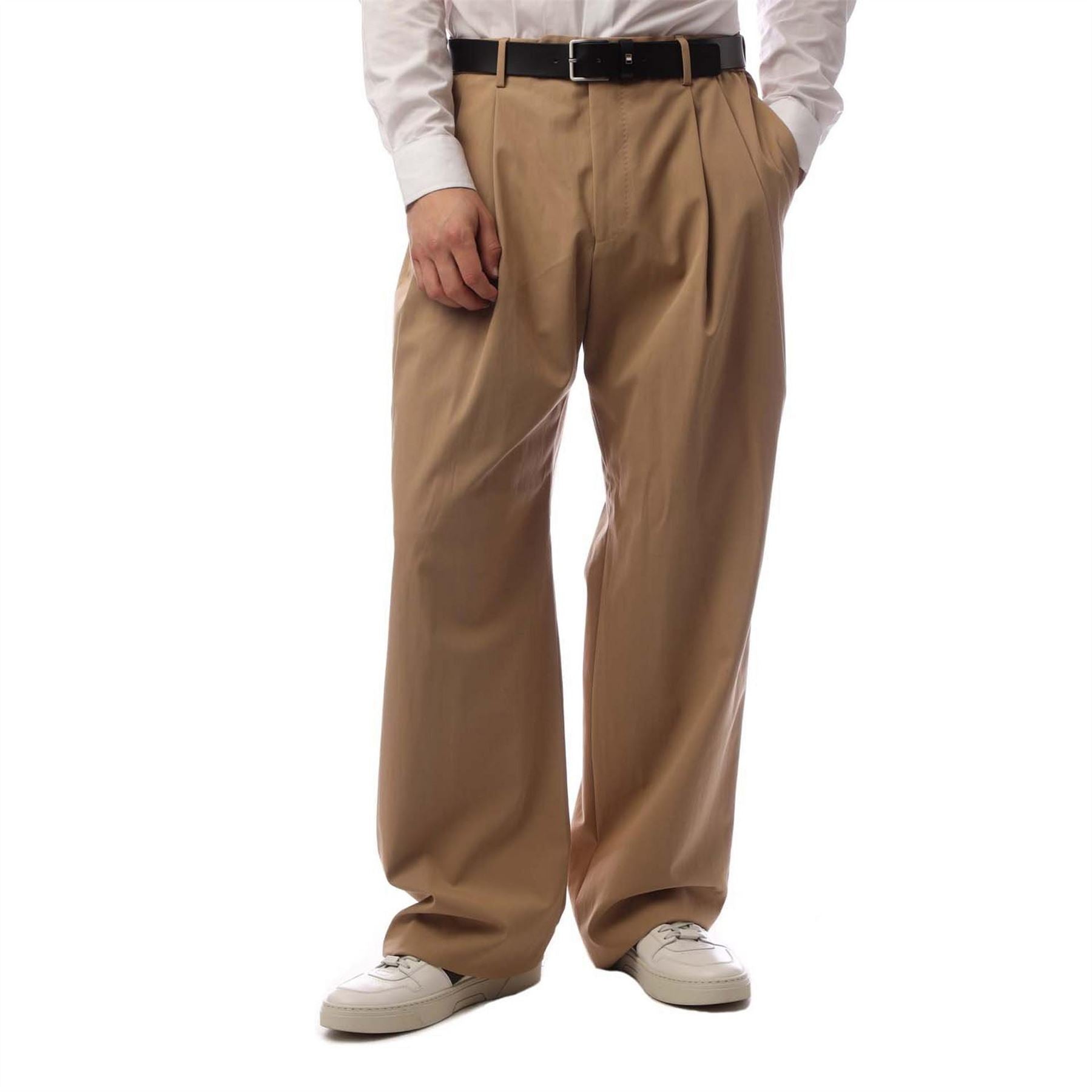 Boss Karliea Solid Patterned Wide Leg Trousers