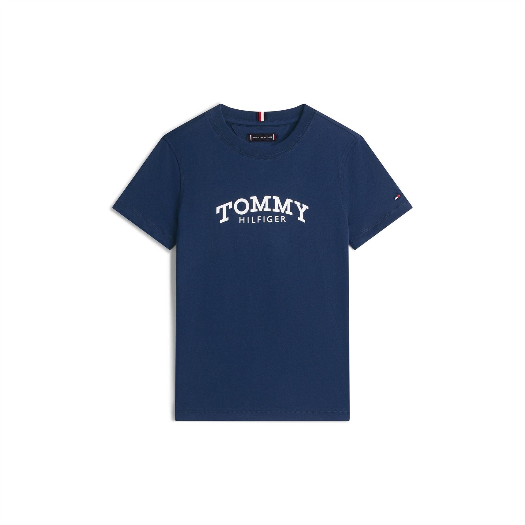 Tommy Hilfiger Lettering Crew Neck Short Sleeve Jersey T-Shirt