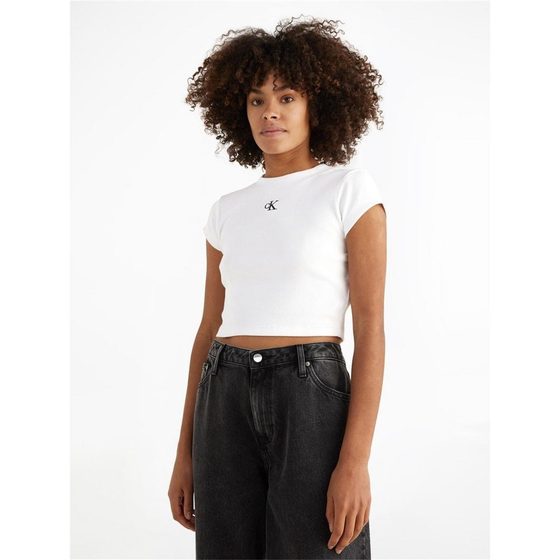 Calvin Klein Jeans Rib Cropped T-Shirt