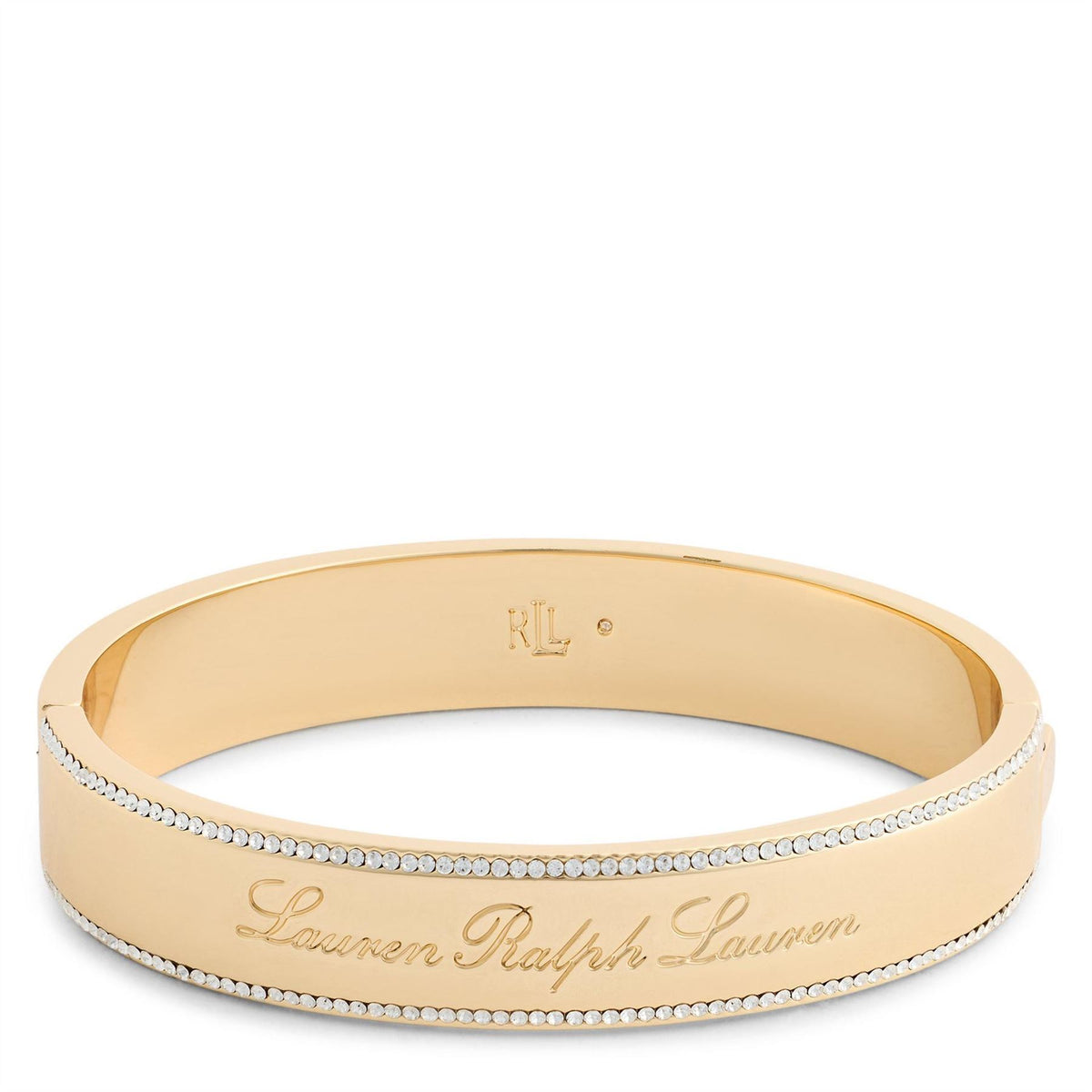 Lauren by Ralph Lauren Ralph Lauren Gold  And  Crystal Logo Bangle
