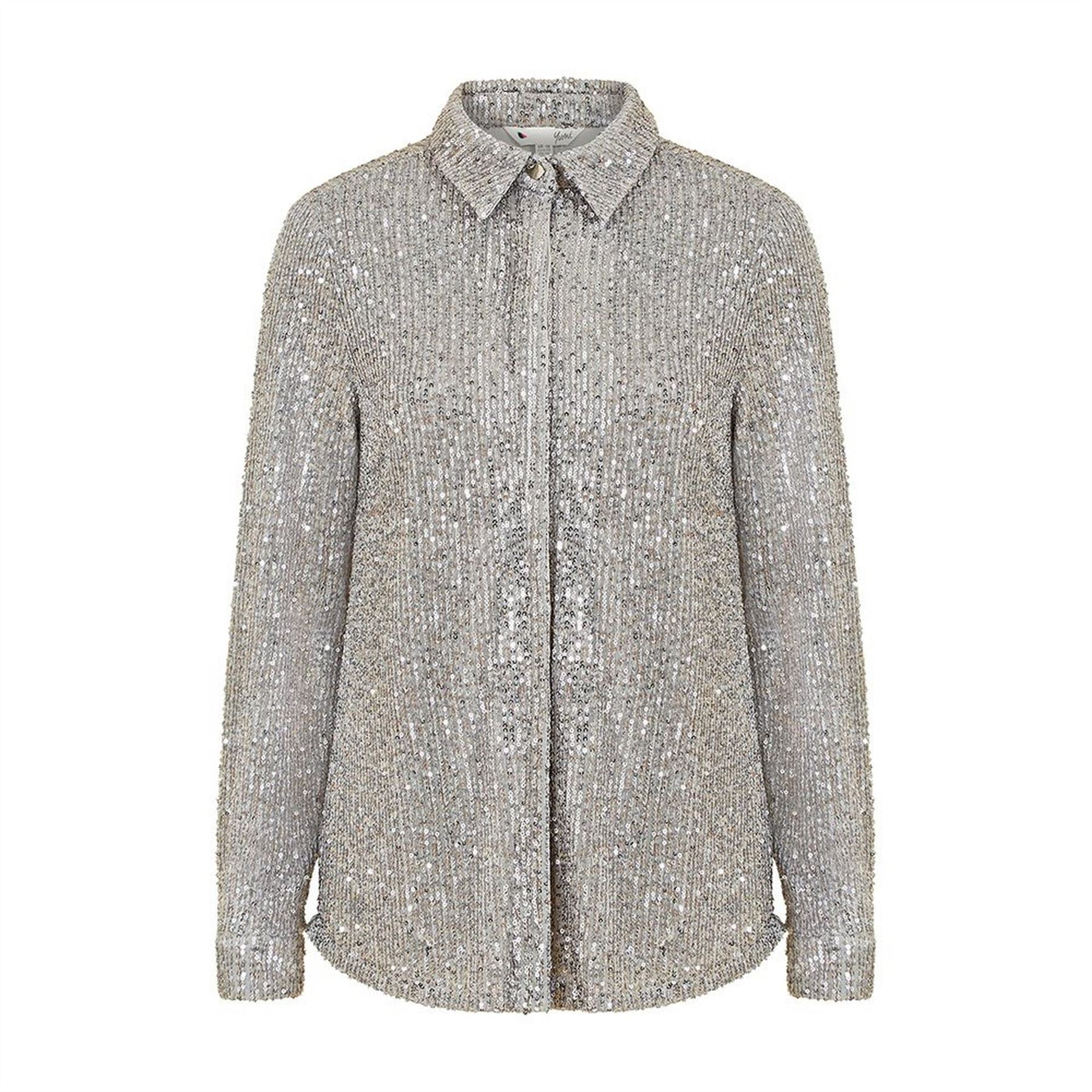 Yumi Sequin Long Sleeve Regular Fit Shirt