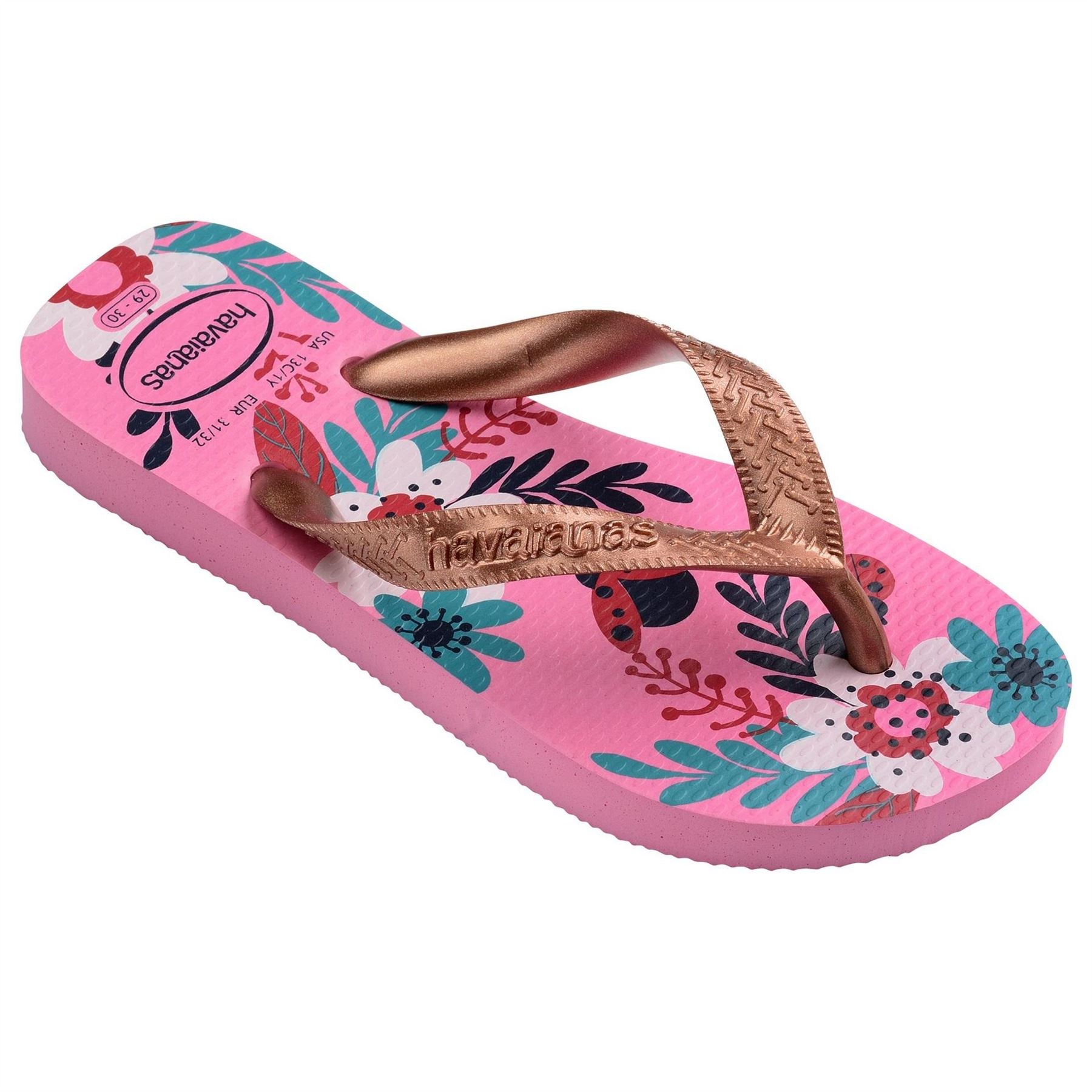 Havaianas Kids Flores Beige Flip Flops