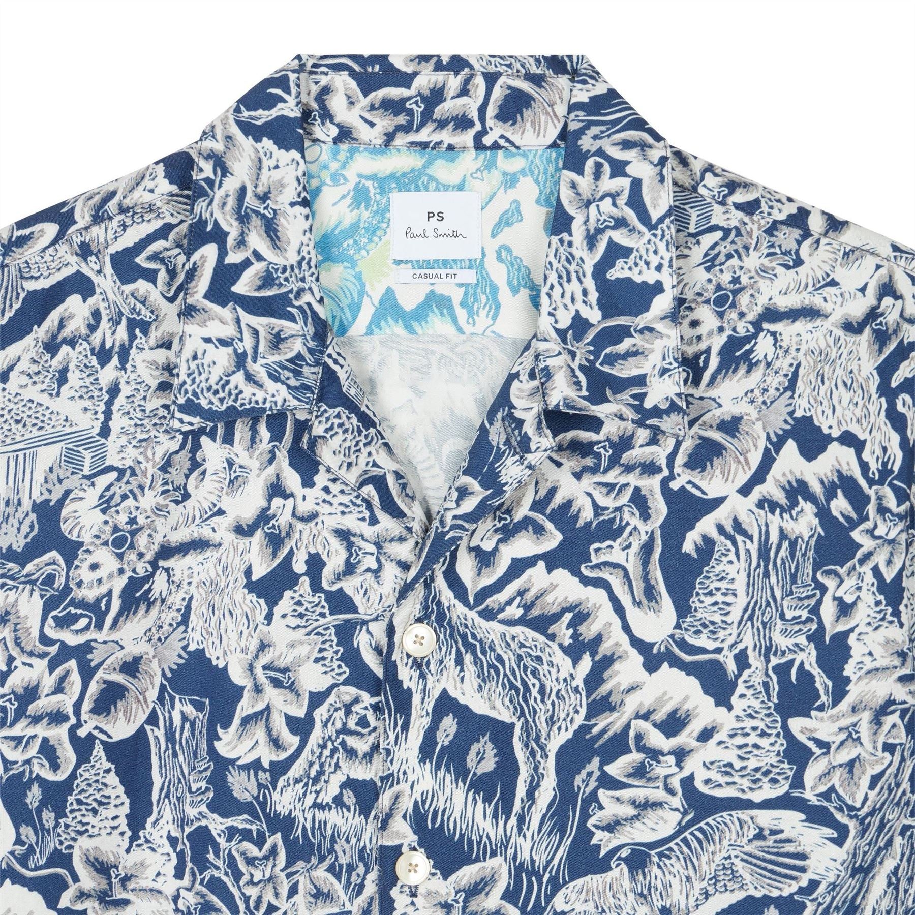 PS Paul Smith Short Sleeve Patterned Tailored Fit Shirt