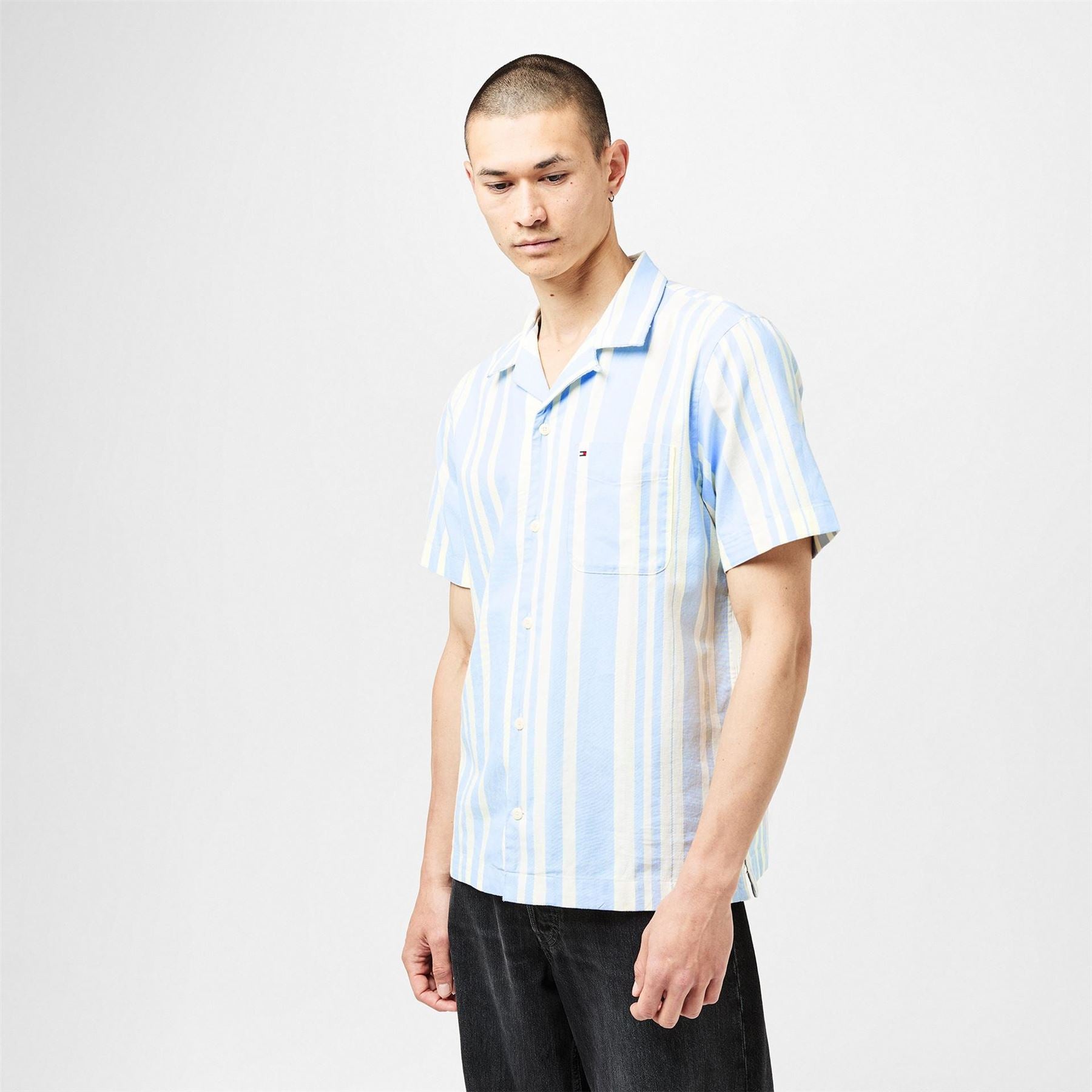 Tommy Hilfiger Horizontal Striped Short Sleeve Shirt