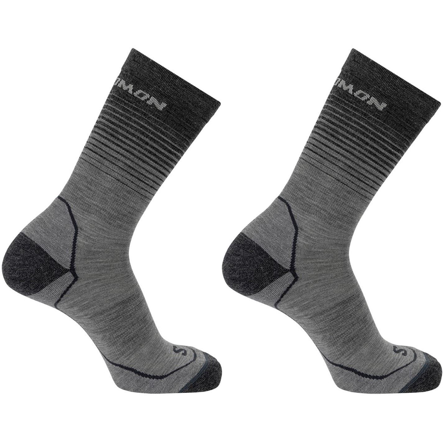 Salomon Wool Crew 2 Pack Walking Socks Mens