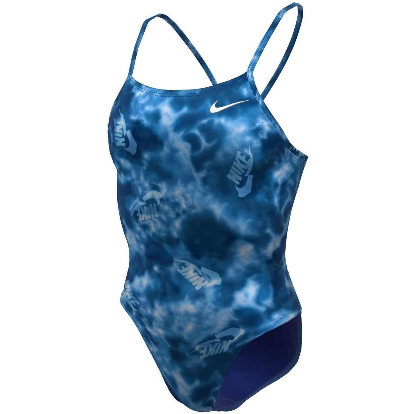 Nike Cut-Out Graphic Print One-Piece Swimsuit