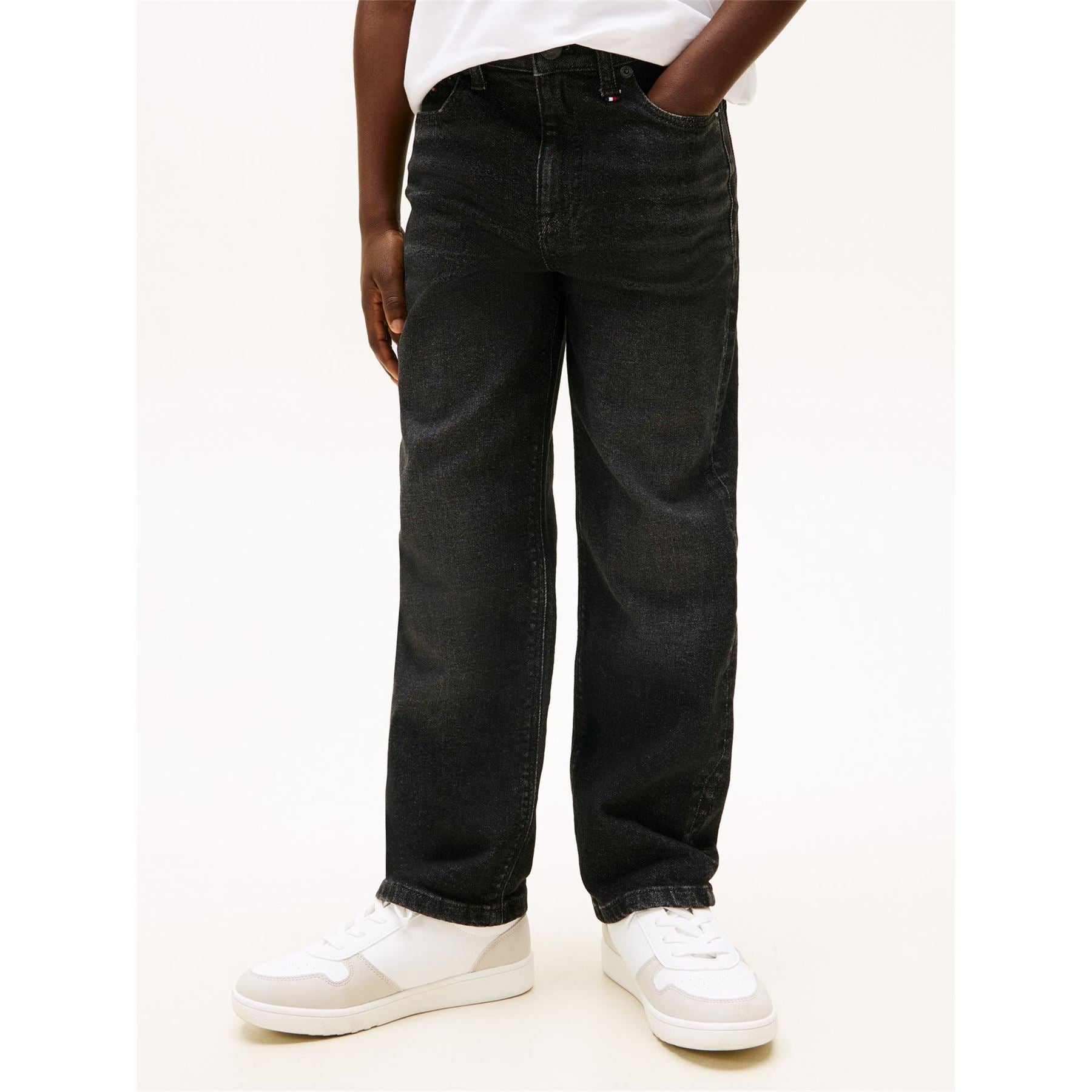 Tommy Hilfiger Wide Leg Relaxed Fit Mid Rise Jeans