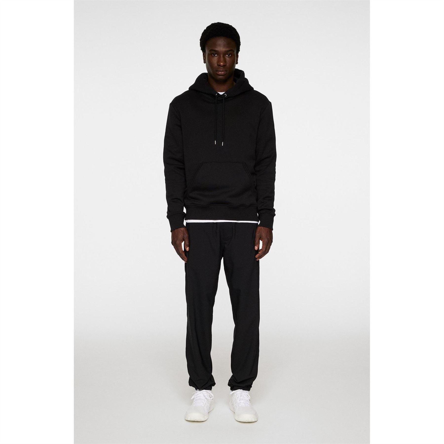 J Lindeberg Alpha Solid Patterned Hooded Drawstring Sweat Jacket