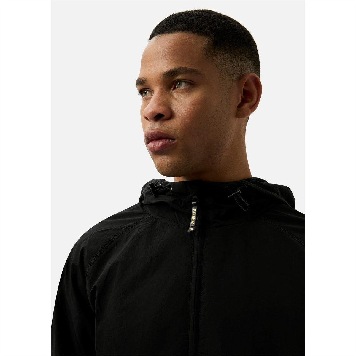 Patrick Chapman Hooded Solid Patterned Field Jacket