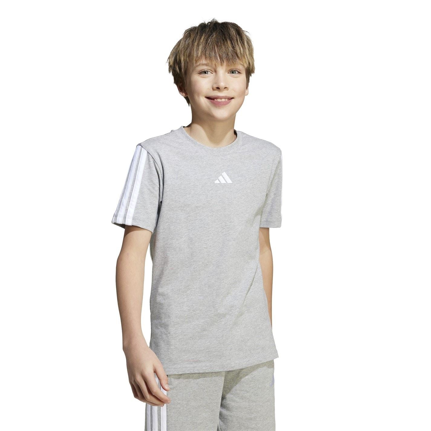 adidas 3 Stripe Essentials T-Shirt Junior