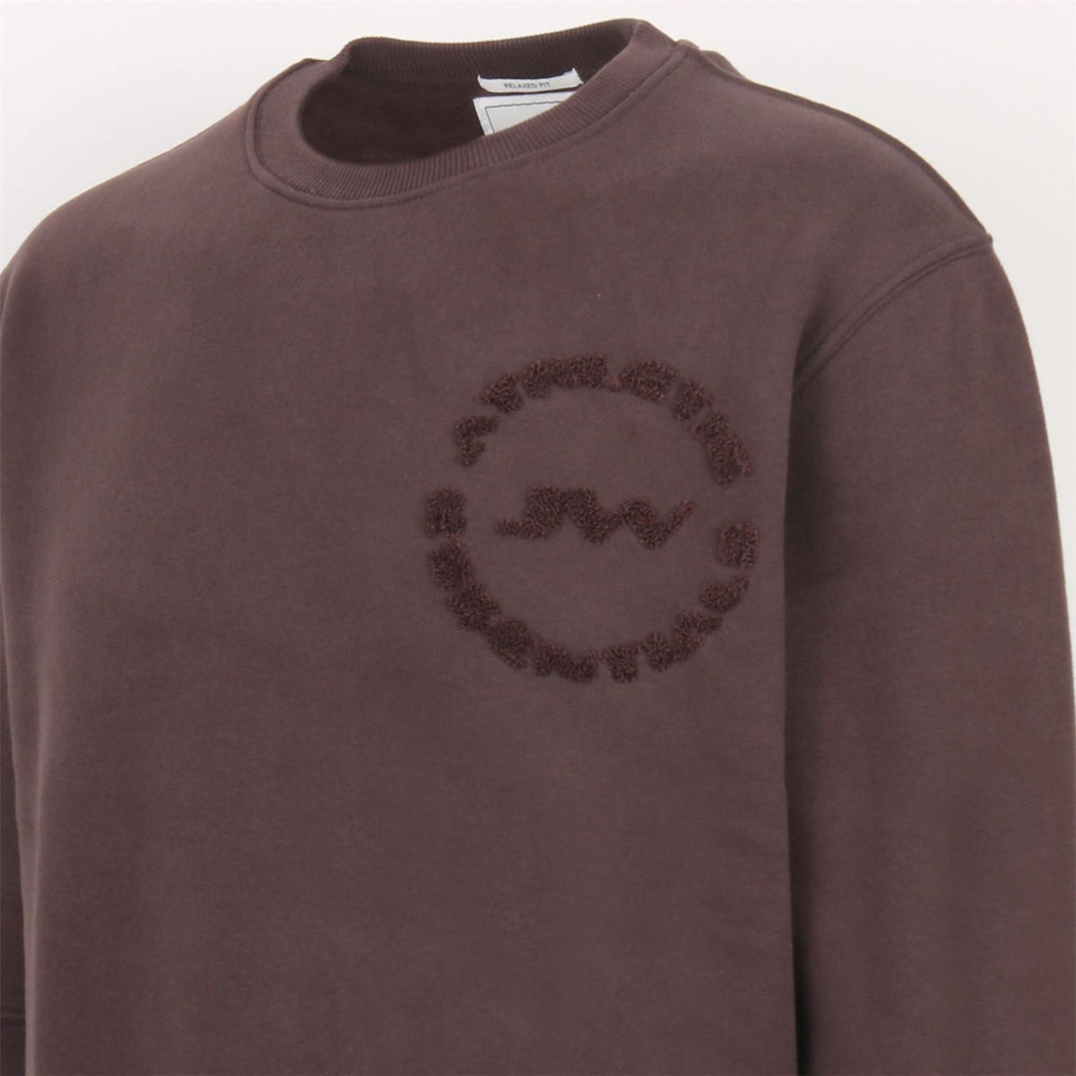 Jack Wills Boucle Cotton Long Sleeve Oversized Fit Crew Sweatshirt