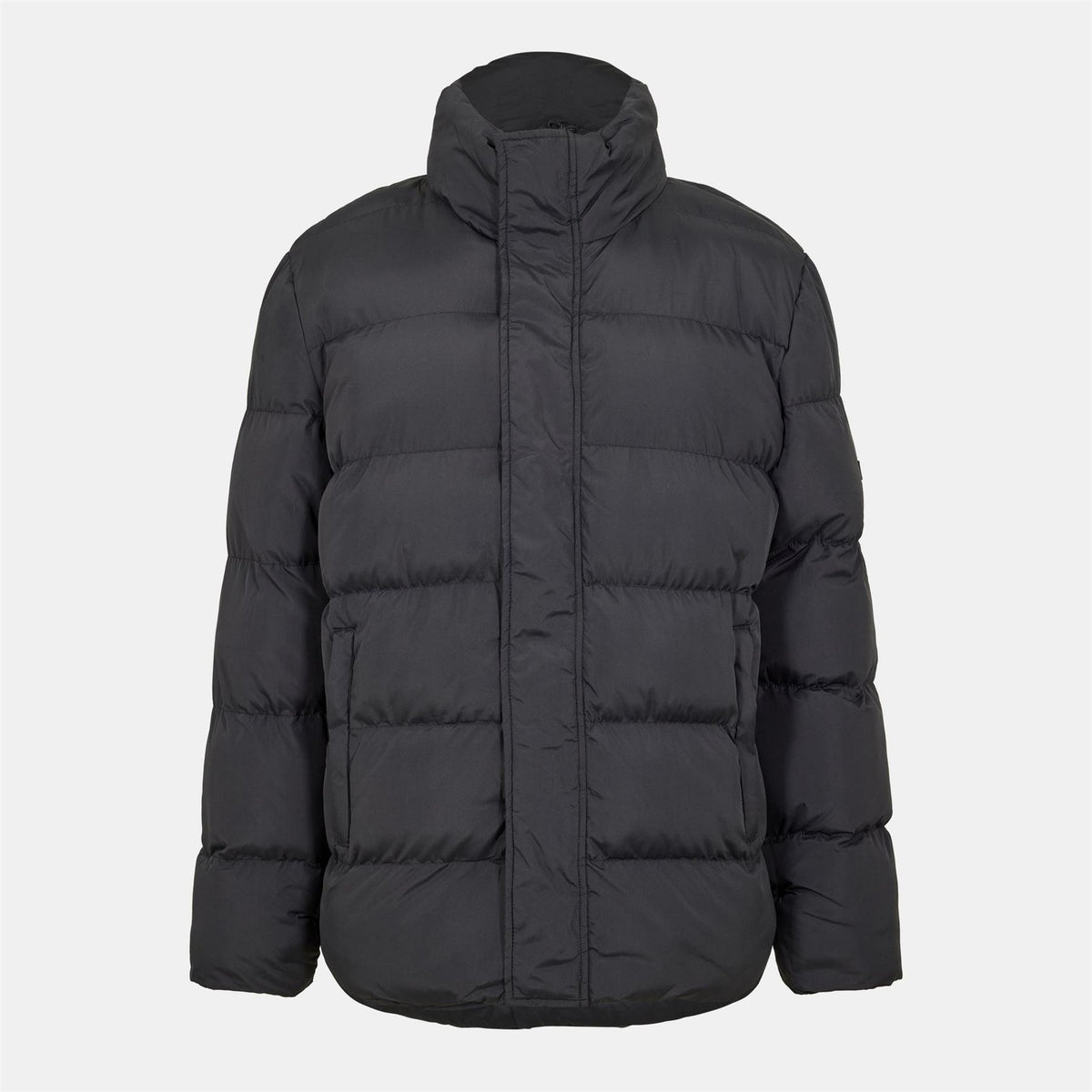 NY Concept Conc Artic Solid Patterned Concealed Zipper Zipped Pocket Puffer Jacket