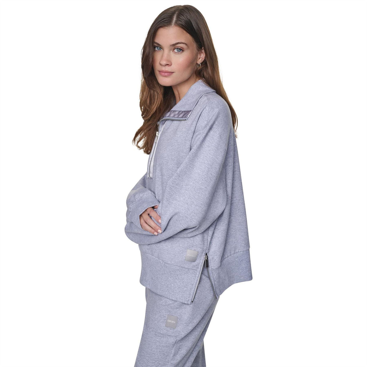 DKNY Quarter Zip Fleece Ld71