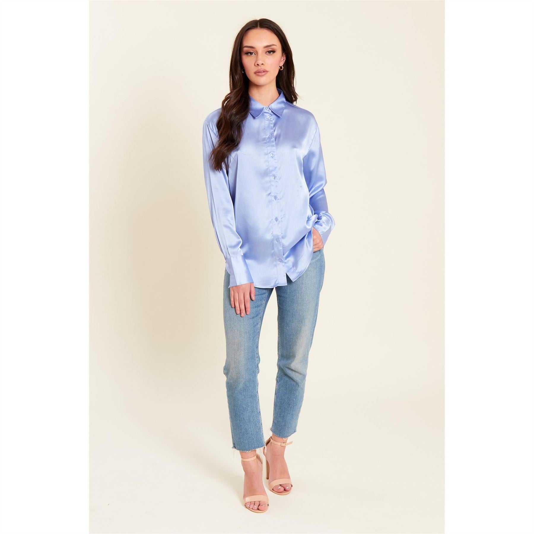 Be You Satin Long Sleeve Regular Fit Shirt