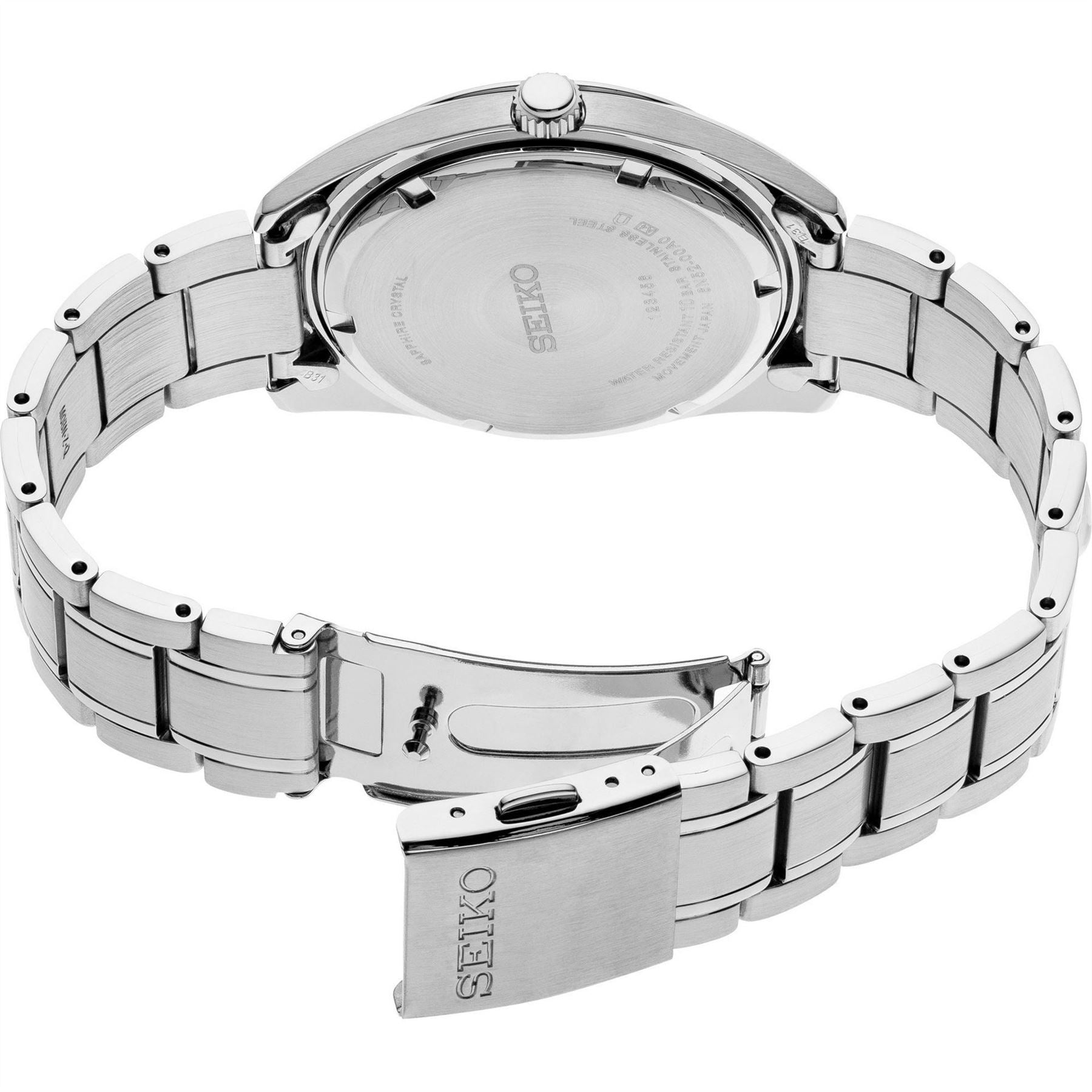 Seiko Date Analogue Titanium Bracelet Strap Watch